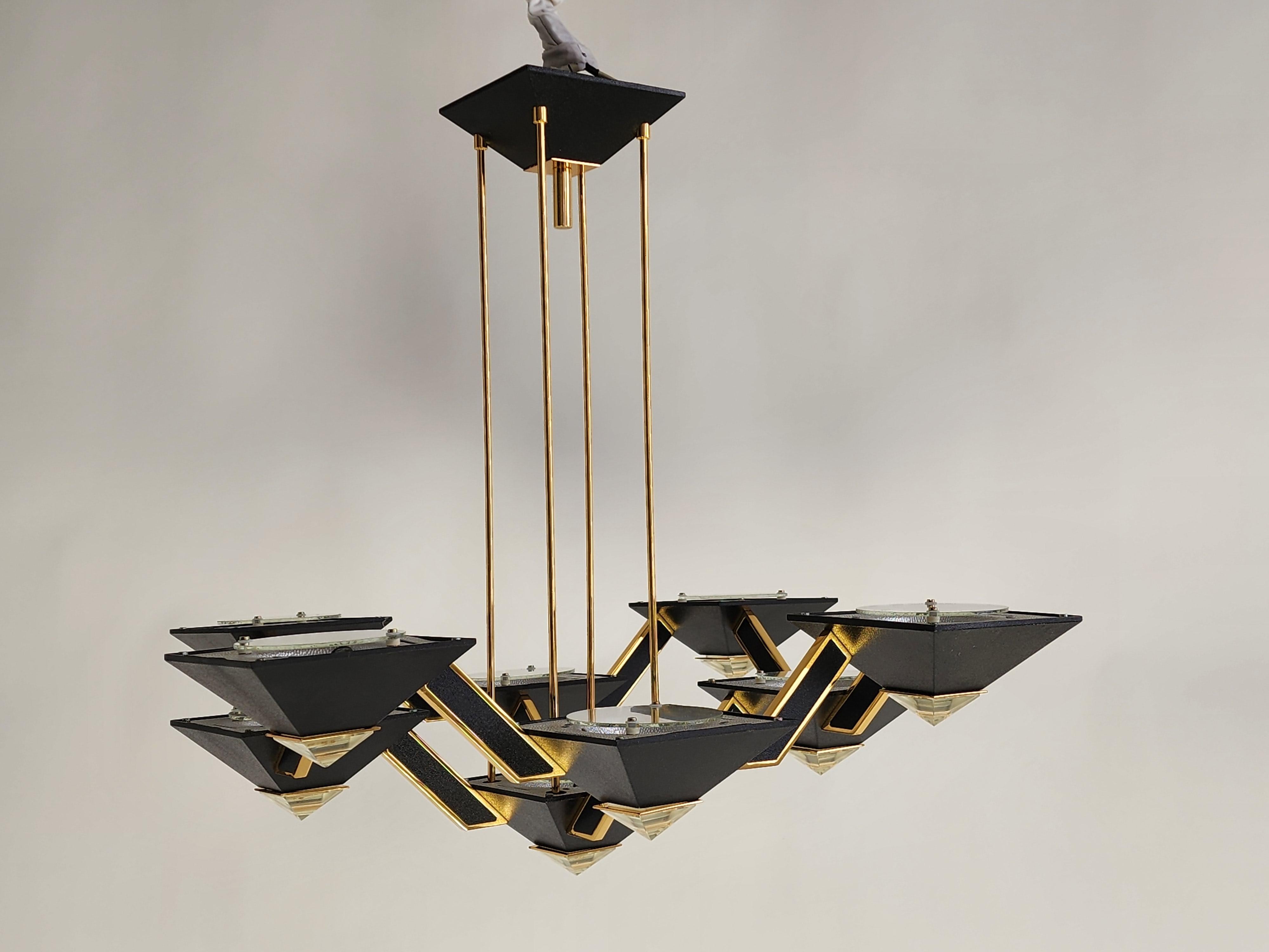 Anni '80 , Massive 9 Lighting  Lampadario alogeno in vendita 2