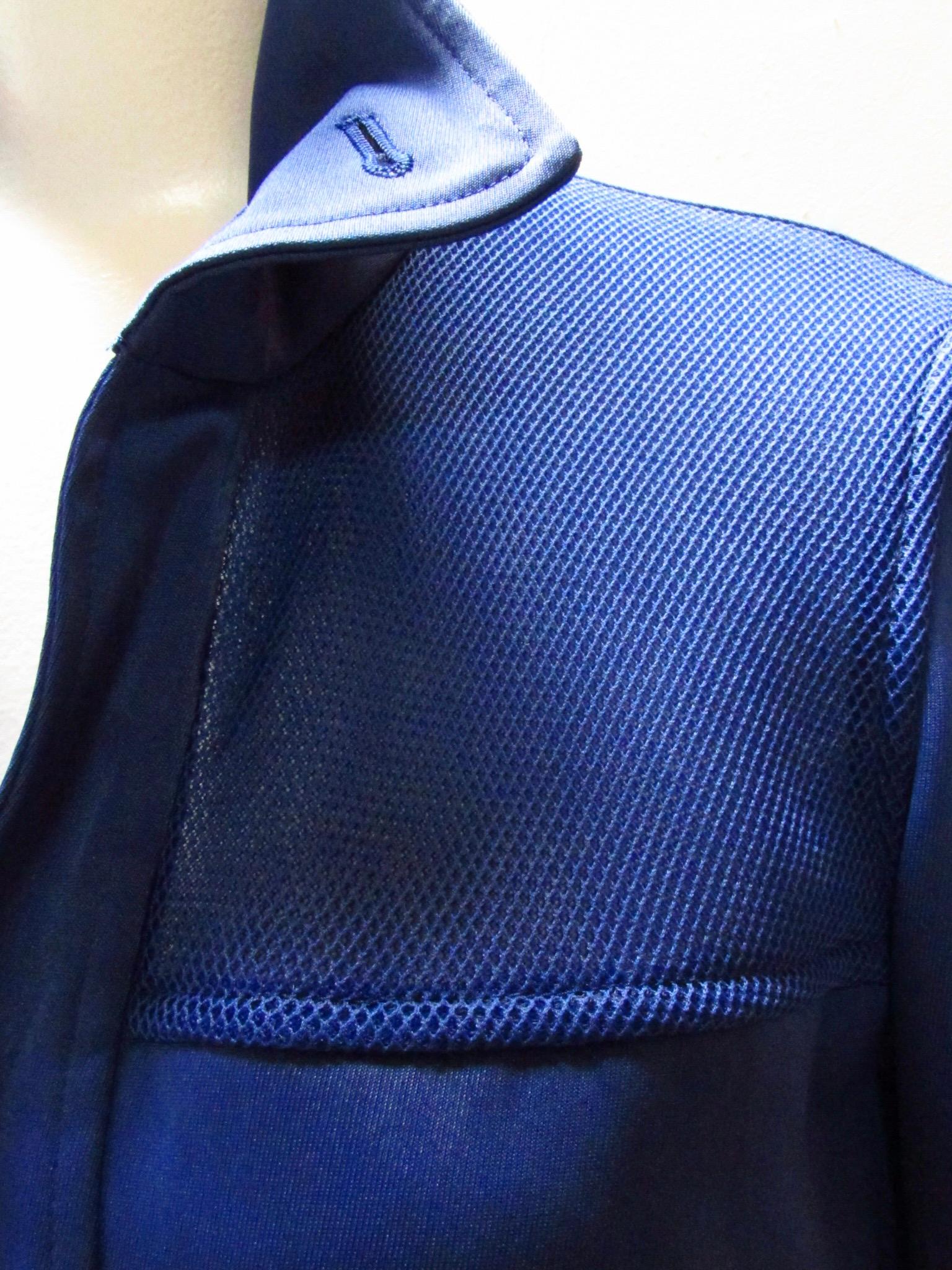 Women's 1980's Matsuda Cobalt Blue Fitted Moto Jacket For Sale