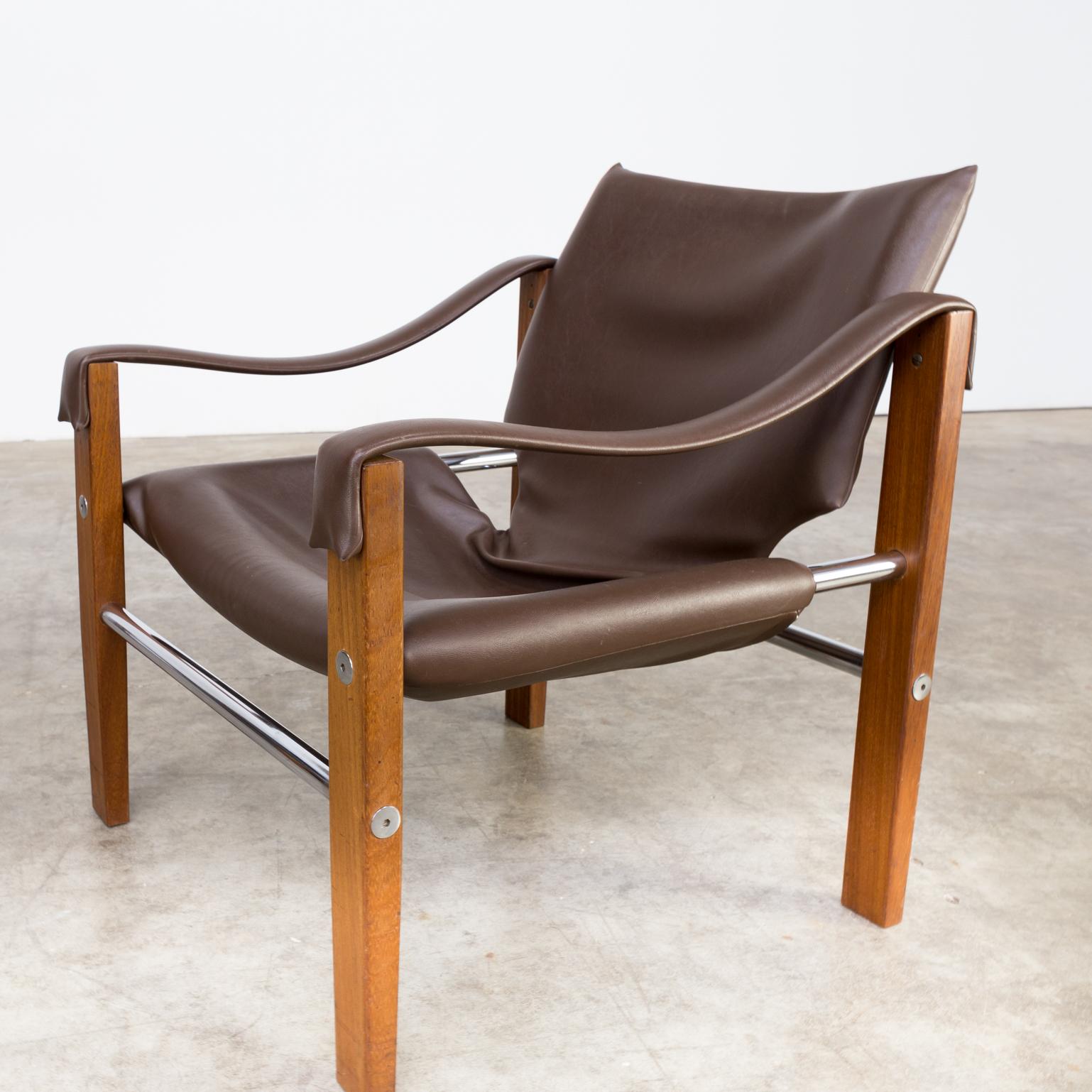 1980s Maurice Burke ‘Safari’ Leather Lounge Chair for Arkana Set or 2 For Sale 3
