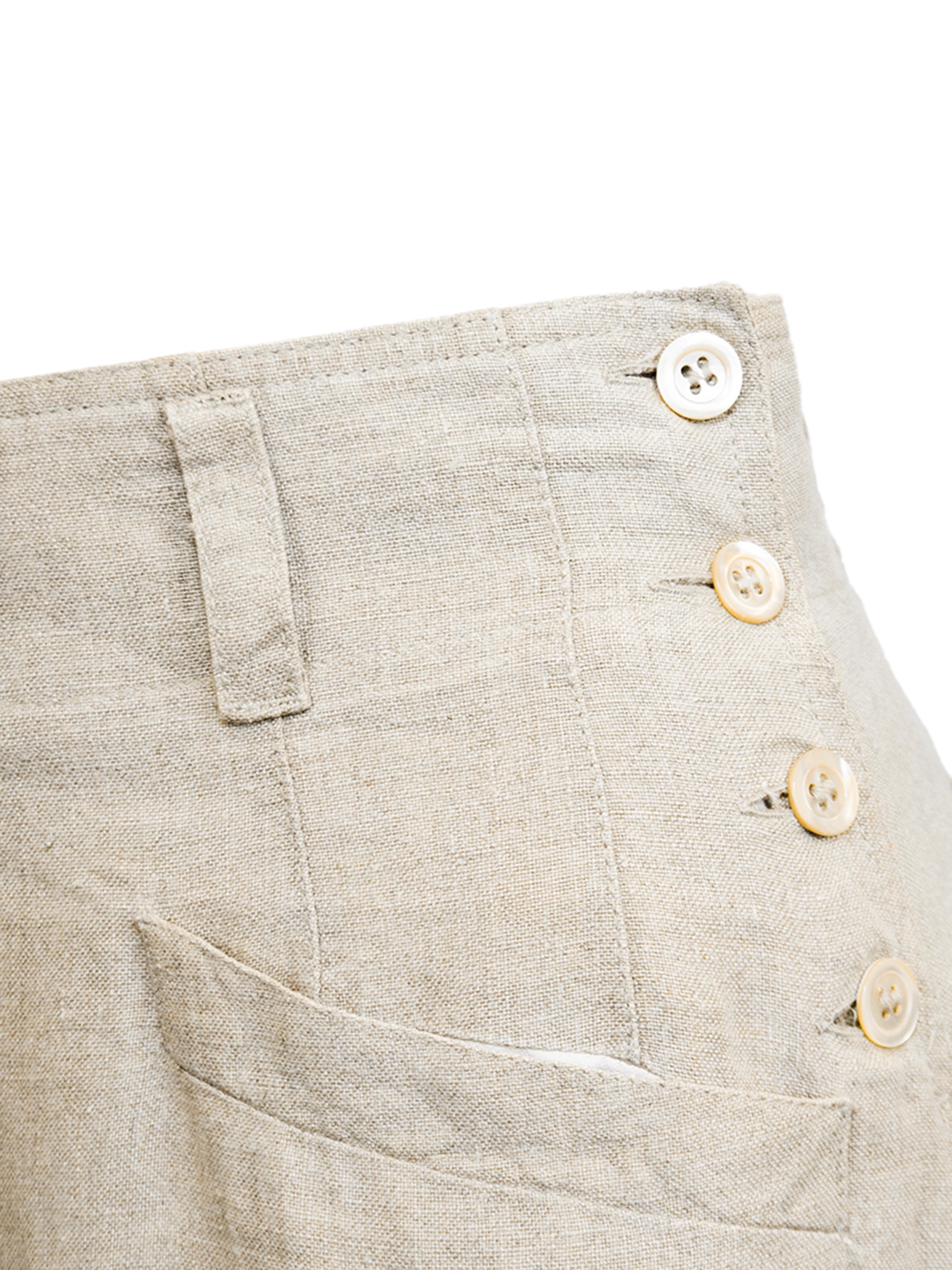Giacca Safari in lino beige e pantaloncini anni '80 di MaxMara Penny Black Label in vendita 1