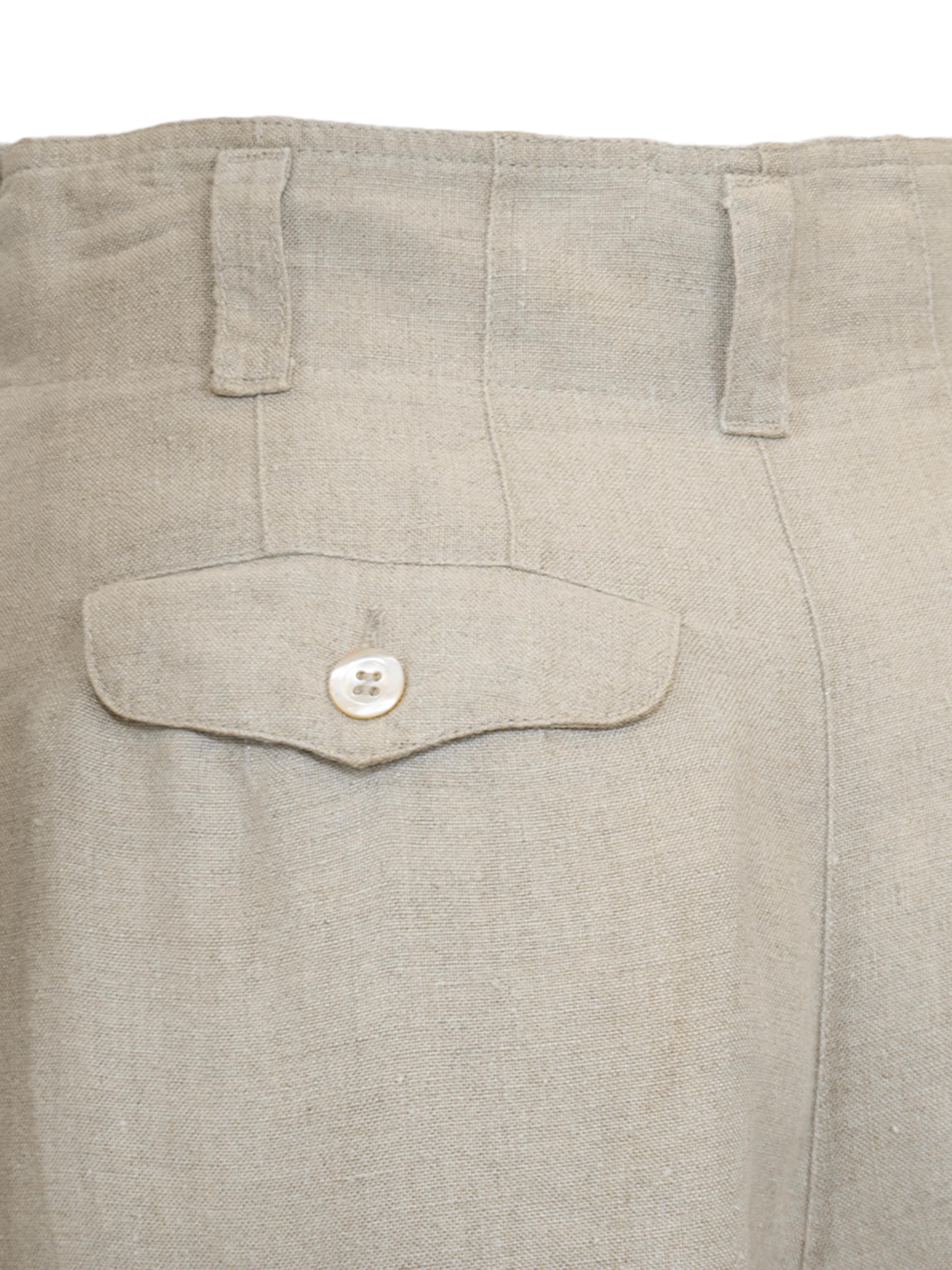 Giacca Safari in lino beige e pantaloncini anni '80 di MaxMara Penny Black Label in vendita 2