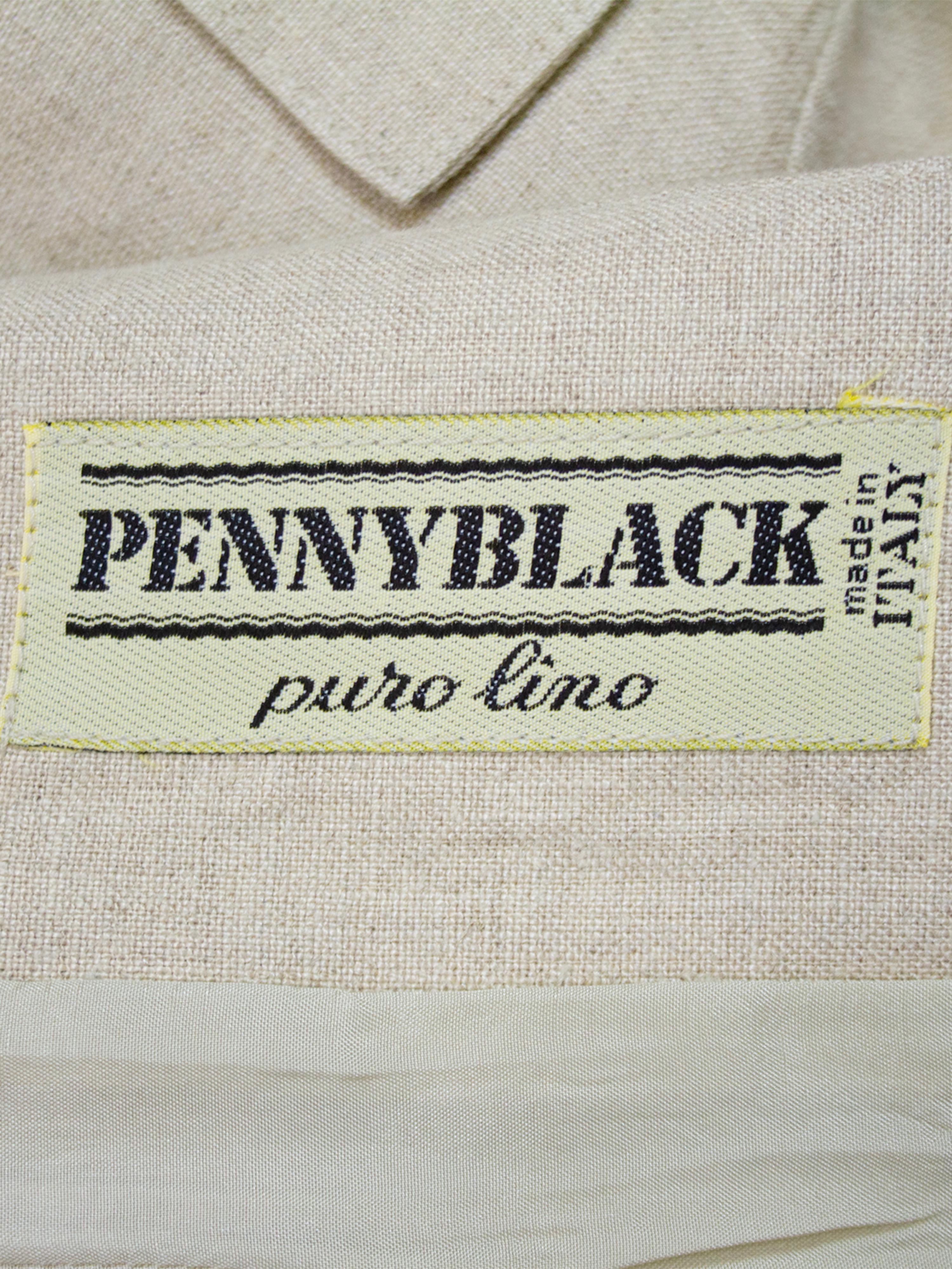 Giacca Safari in lino beige e pantaloncini anni '80 di MaxMara Penny Black Label in vendita 3