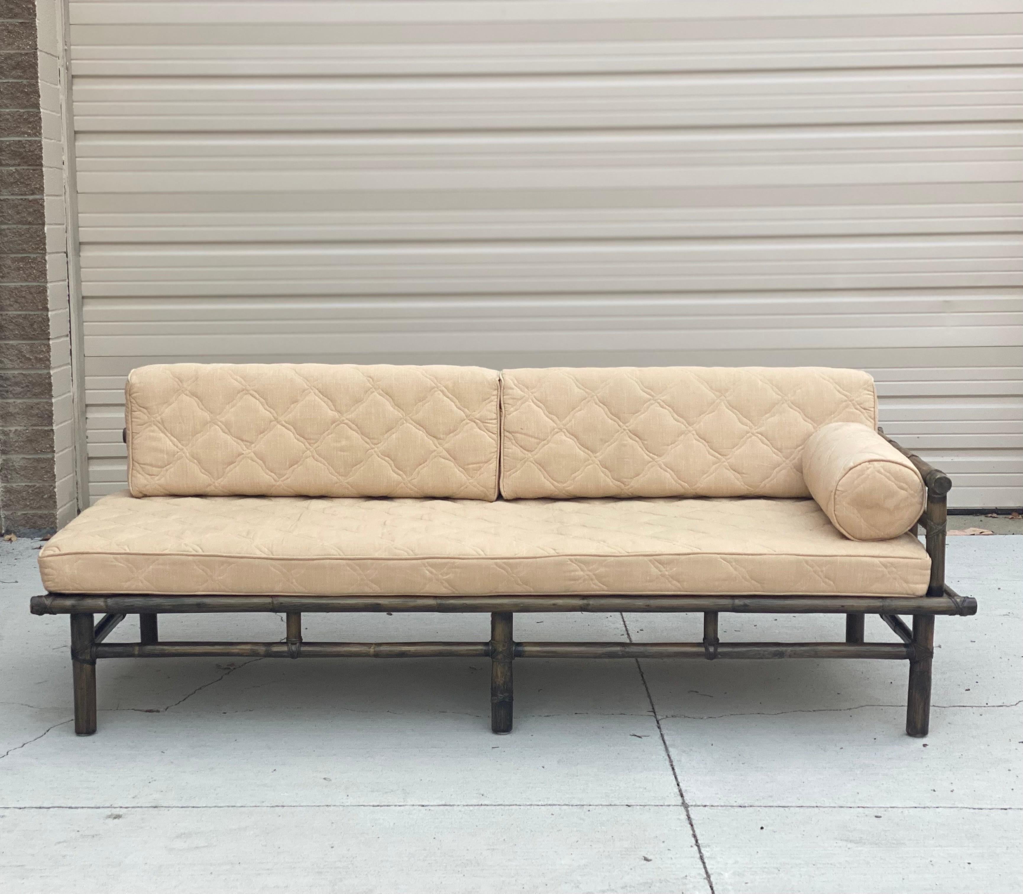 1980s McGuire Organic Modern Rattan Daybed or Sofas, a Pair 8