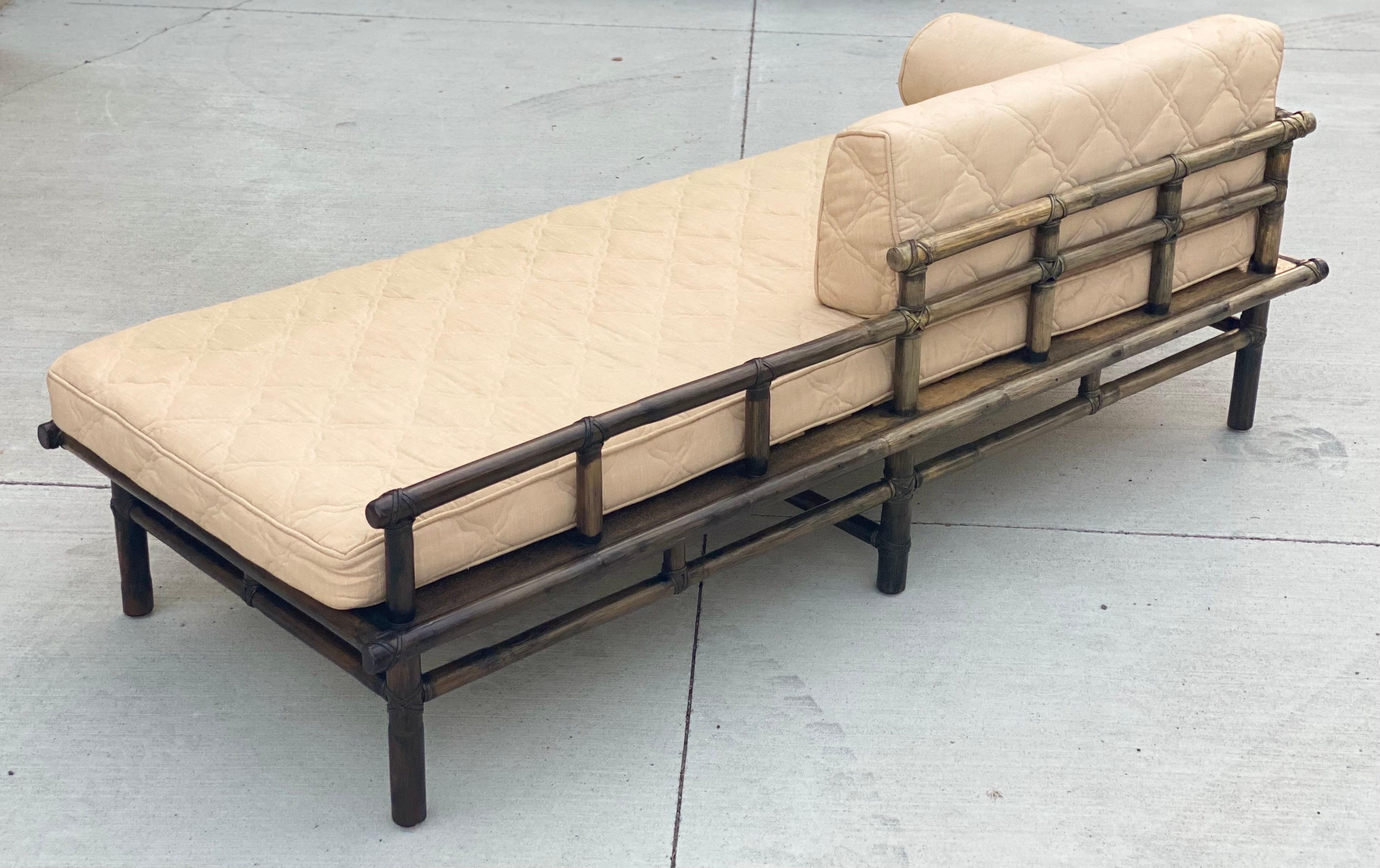 1980s McGuire Organic Modern Rattan Daybed or Sofas, a Pair 9