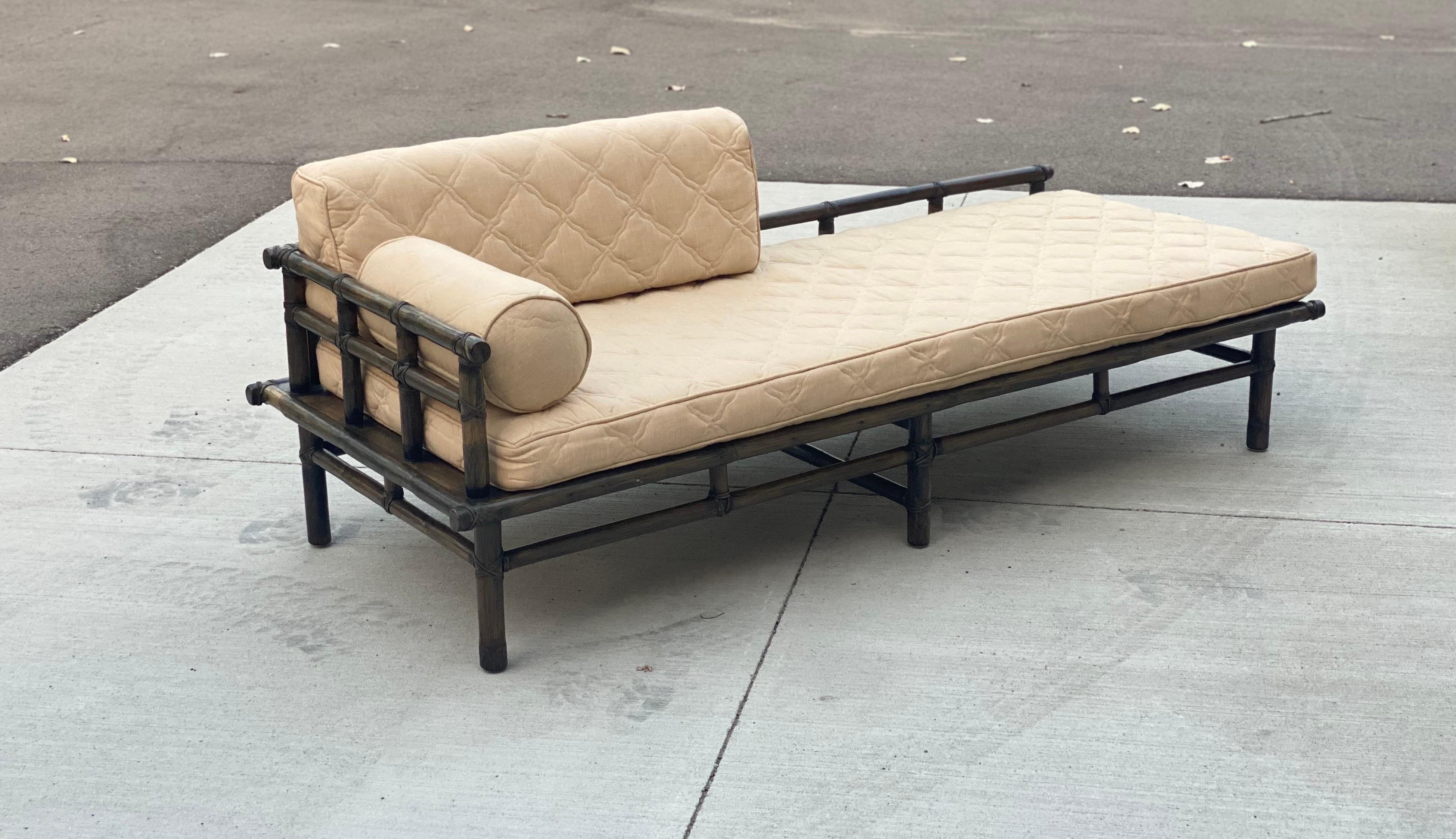 1980s McGuire Organic Modern Rattan Daybed or Sofas, a Pair 10