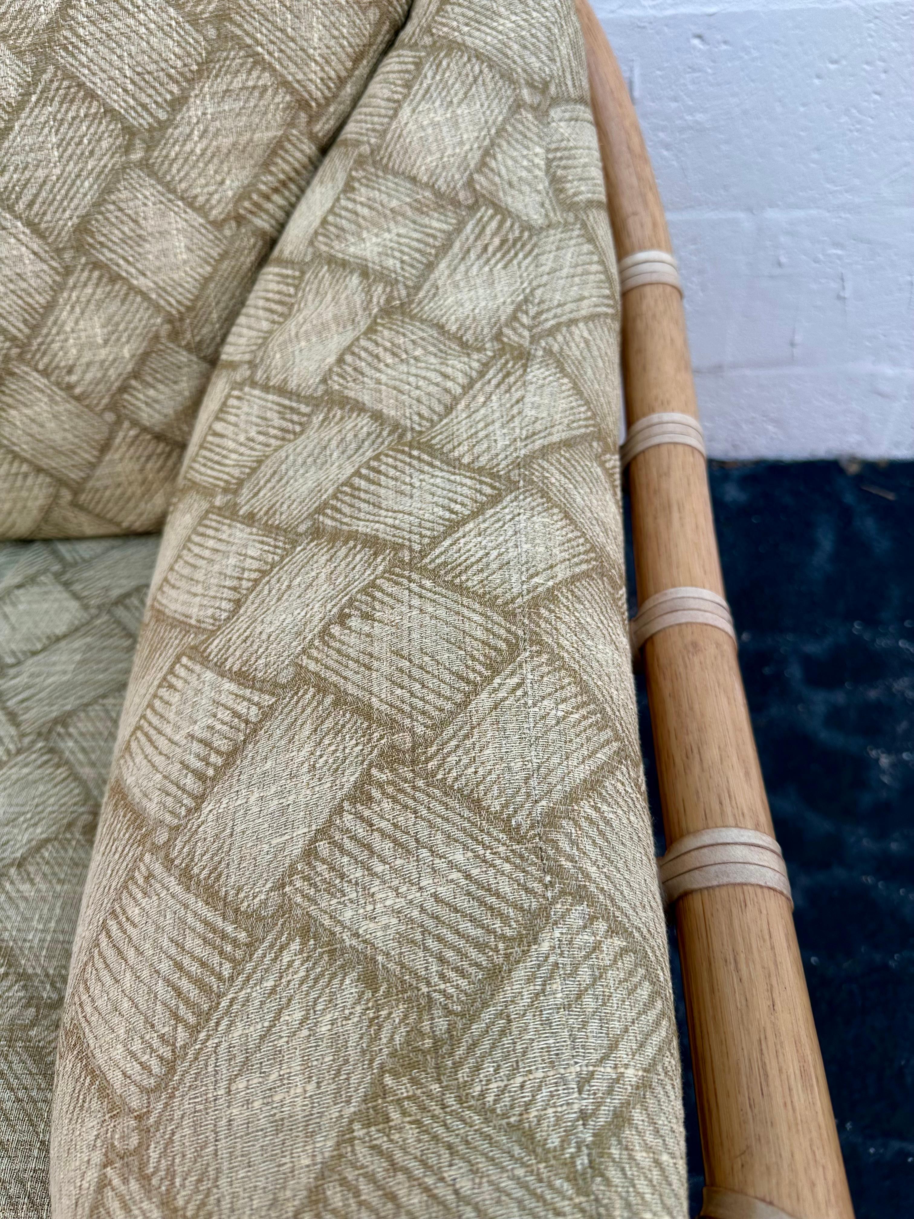 Sedia ottomana anni '80 McGuire in rattan Greene & Greene, Set di 2 in vendita 5