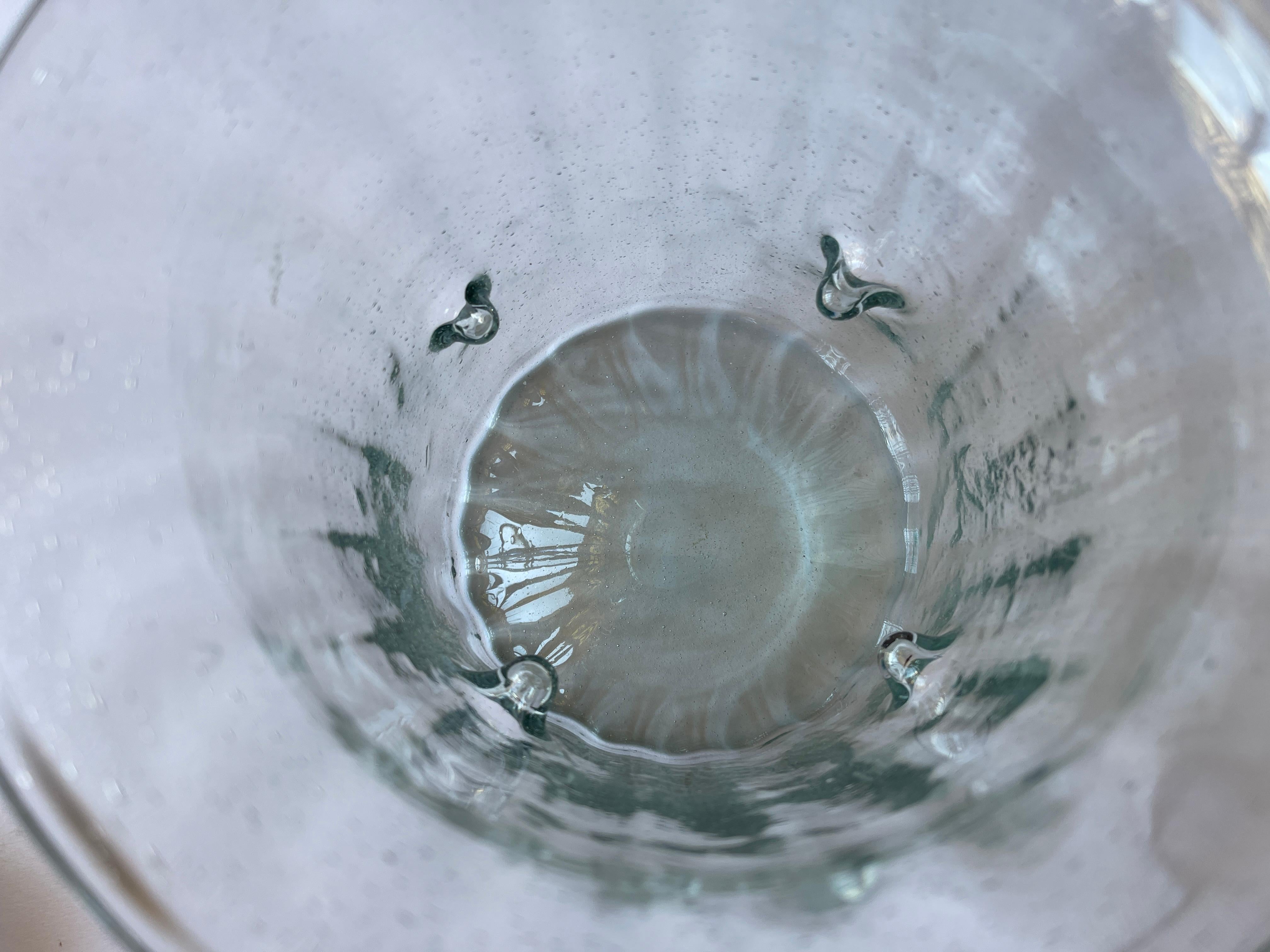 Farol Portavelas de Cristal Soplado Mexicano de los años 80 en venta 1