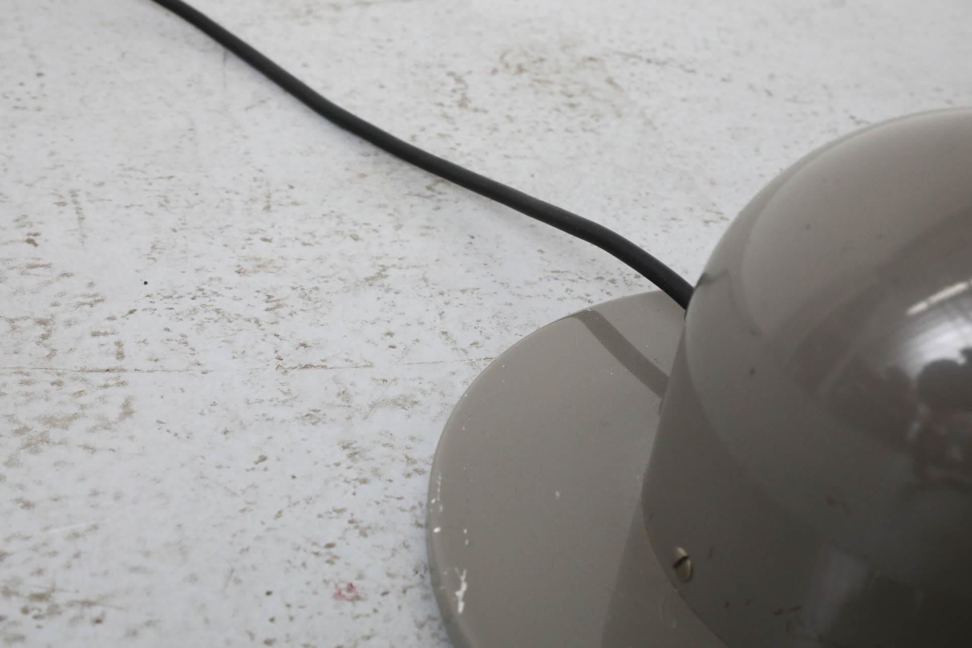 1980's Memphis Inspired Gray and Red Cantilevered Floor Lamp 7
