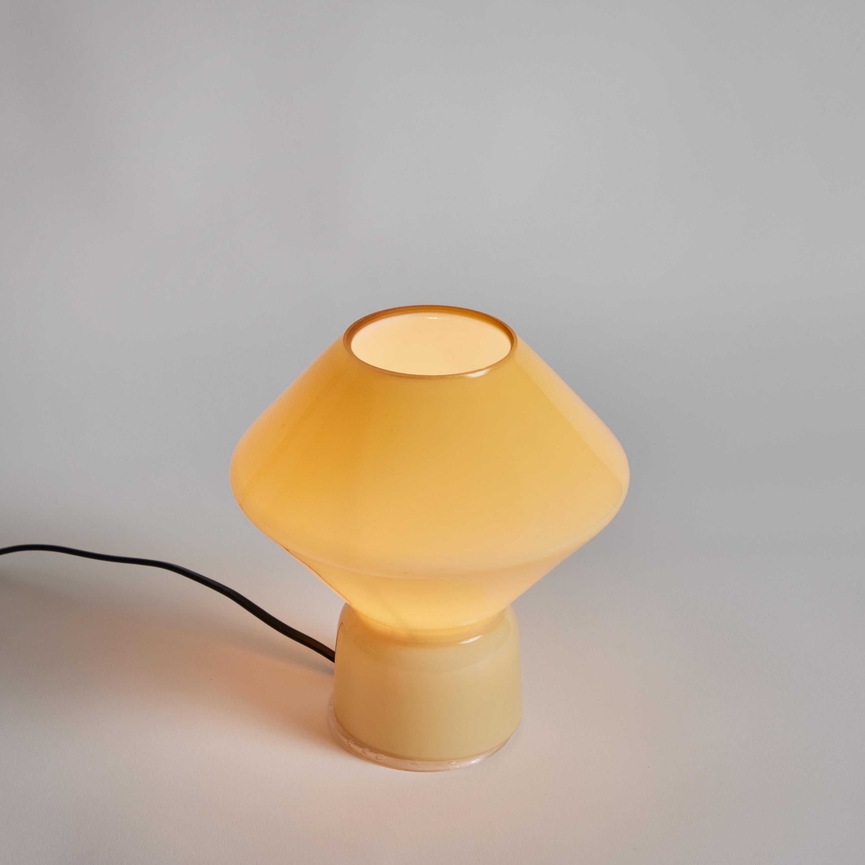 1980s Memphis Style 'Conica' Pale Yellow Glass Table Lamp for Artemide 7