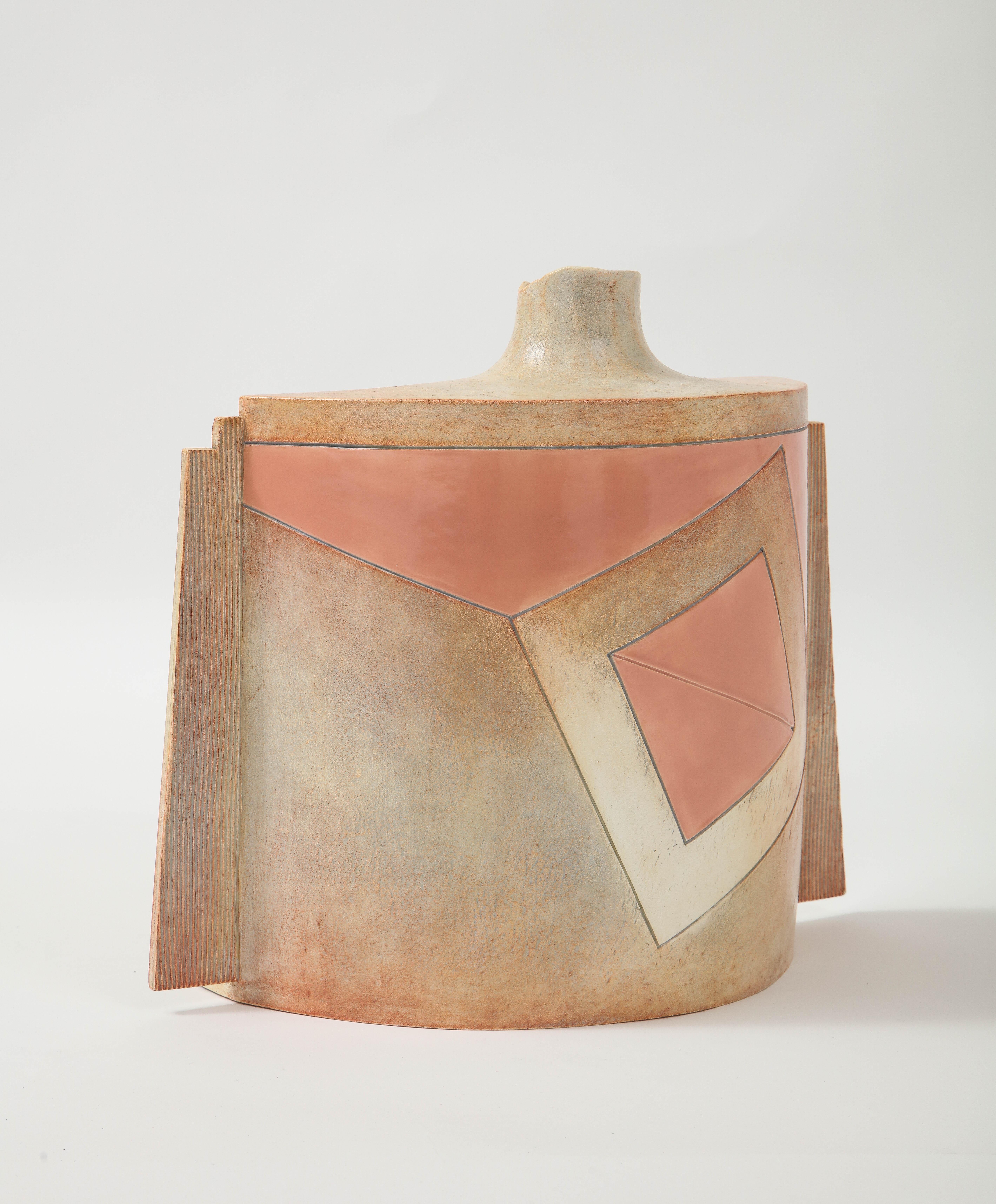 Dekorative Vase im Memphis-Stil aus den 1980er Jahren im Angebot 1