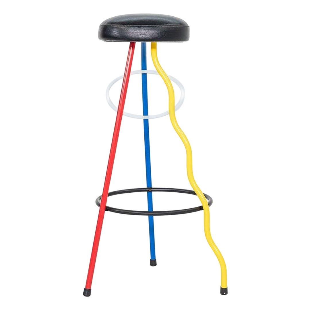 1980s Memphis-Style Duplex Bar Stool byJavier Mariscal and Pepe Cortes