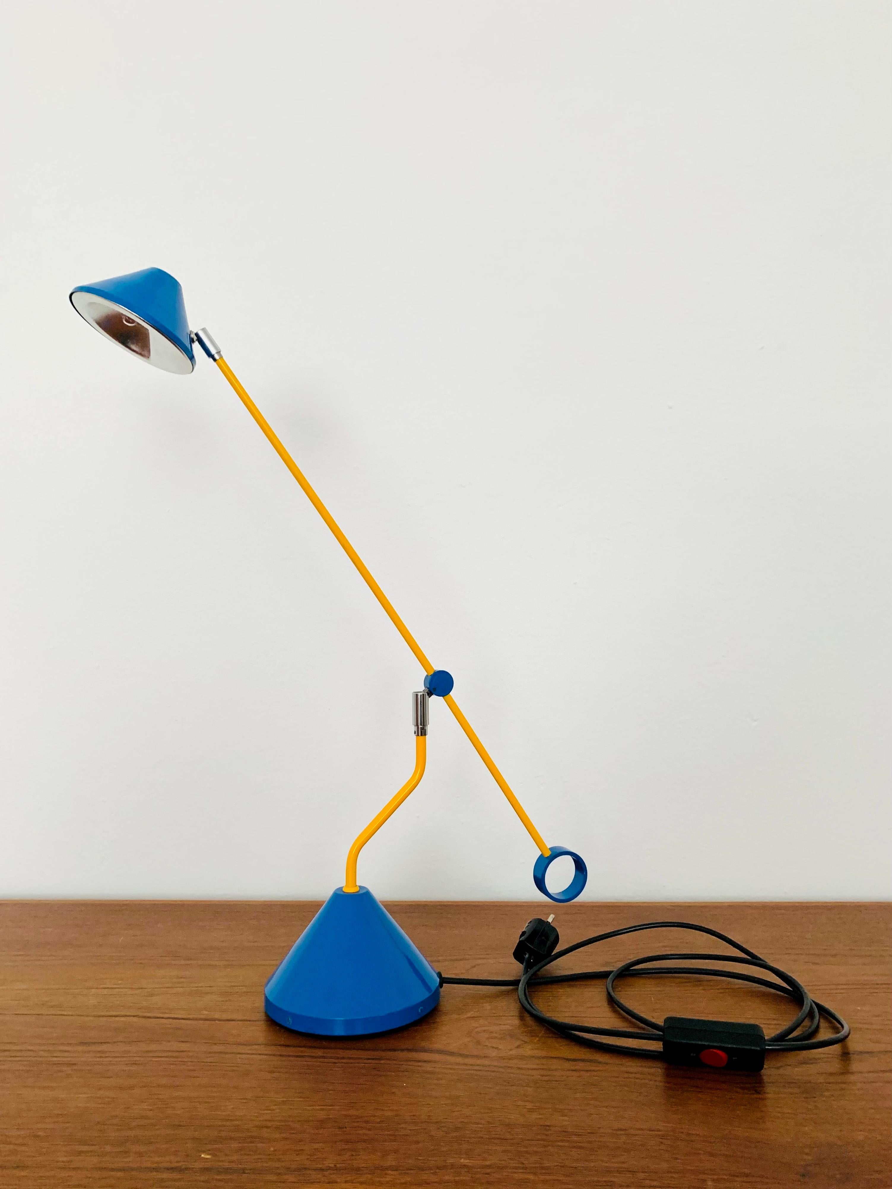 1980s Memphis Style Halogen Table Lamp by Honsel For Sale 7