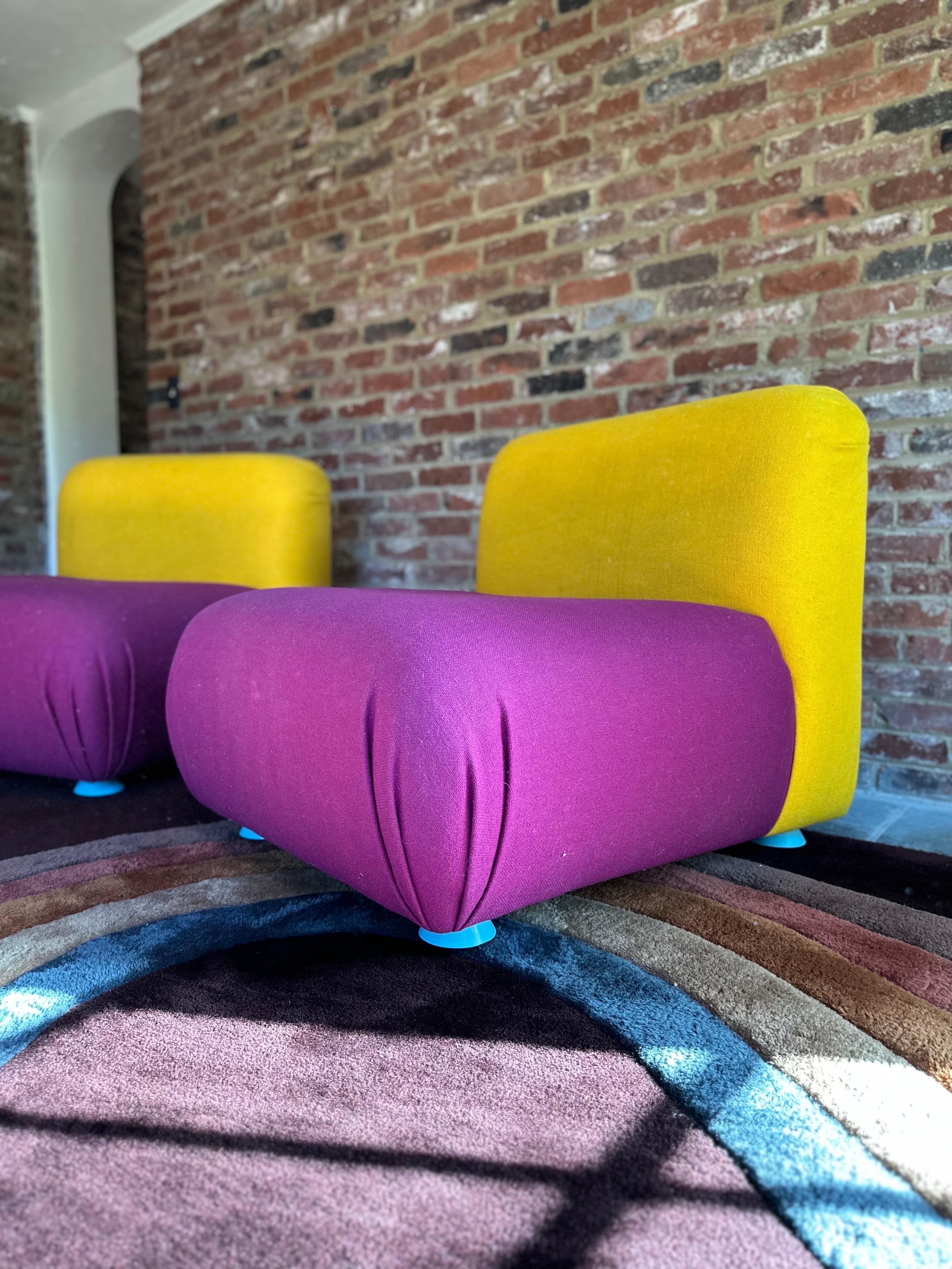 1980s Memphis Style Slipper Chairs by Milo Baughman for Thayer Coggin, a Pair For Sale 1
