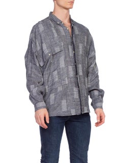 1980's Mens Gianni Versace Linen Shirt