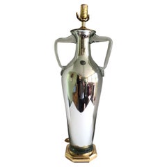 1980s Mercury Glass Lamp on Brass Base