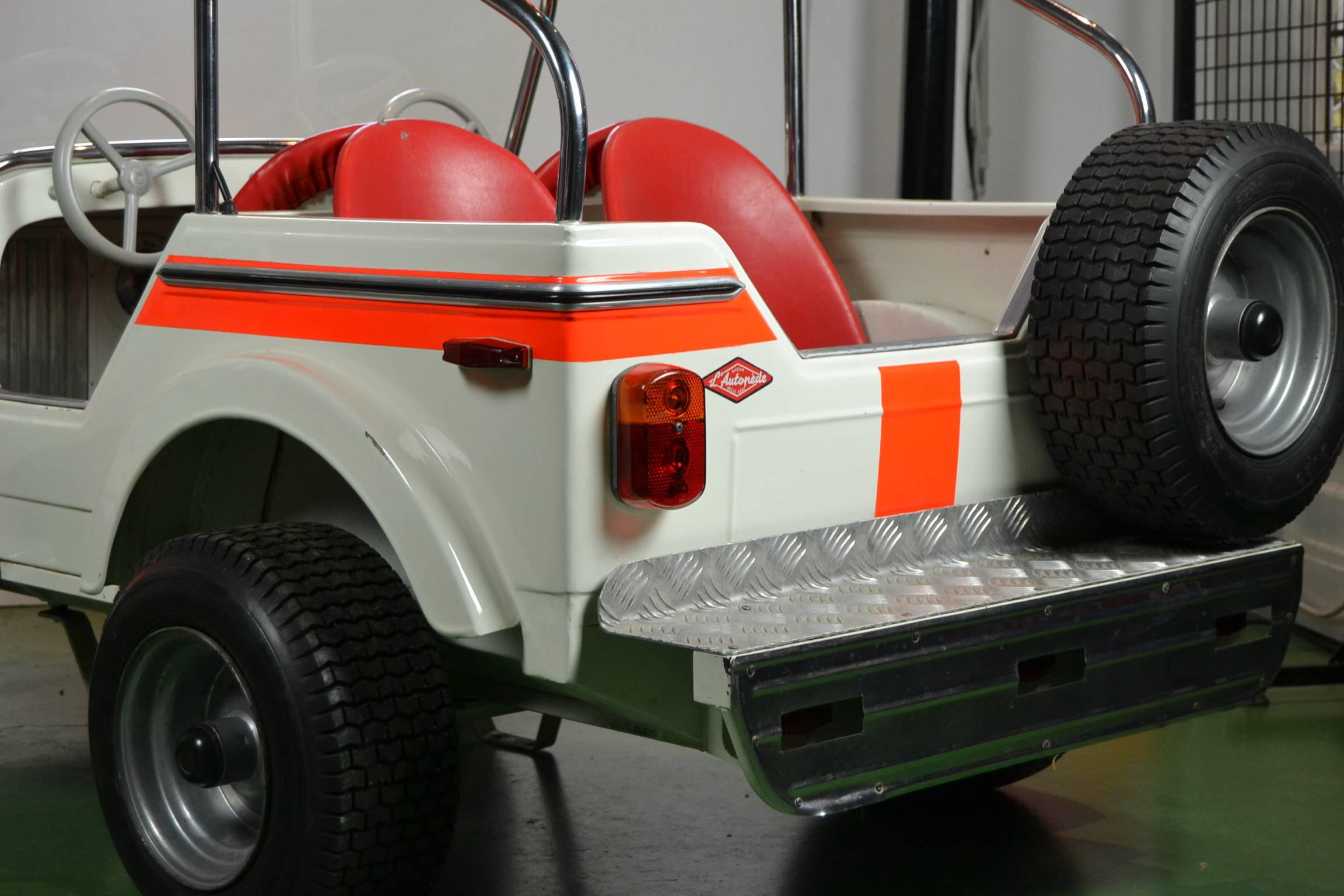 1980s Metal Carousel Police Jeep by  L' Autopède Belgium , Type Renegade Jeep 7