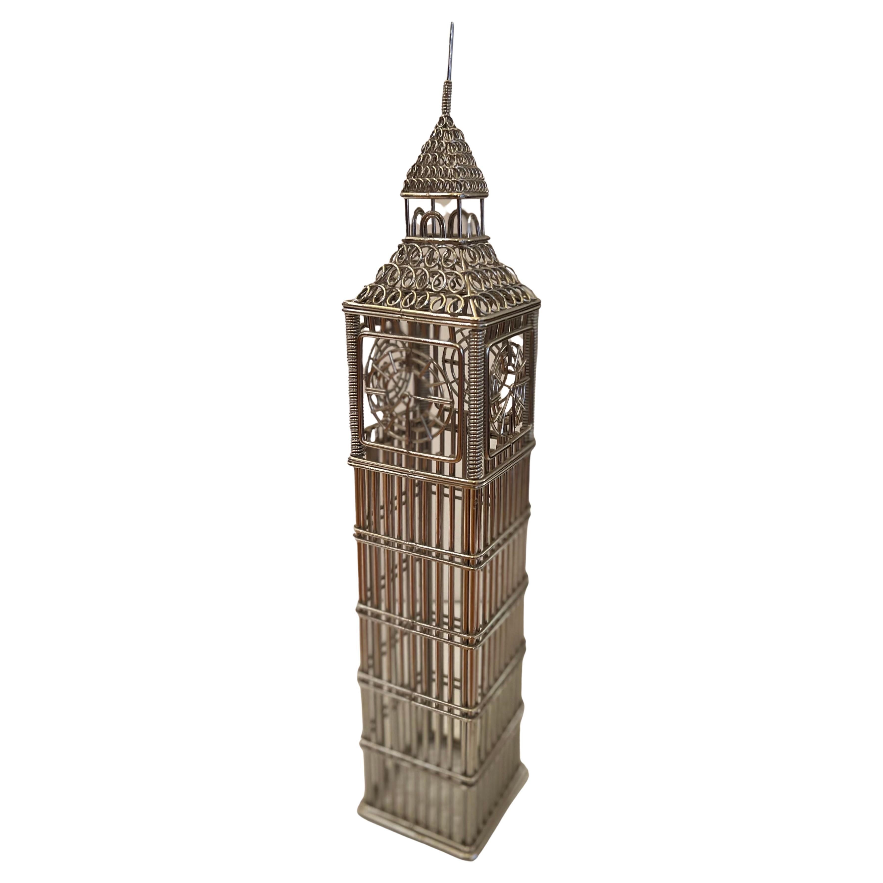 1980's Metal welded Big Ben Sculpture