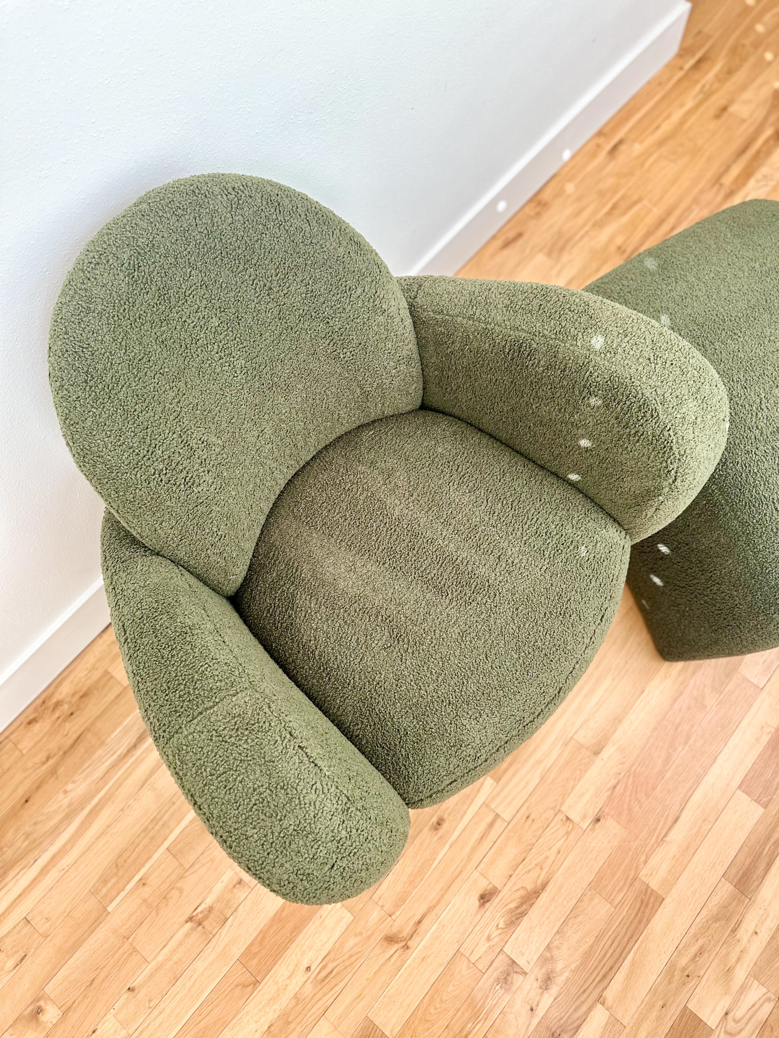 1980s 'Miami' Chair and Ottoman by Michael Wolk for Preview  For Sale 3