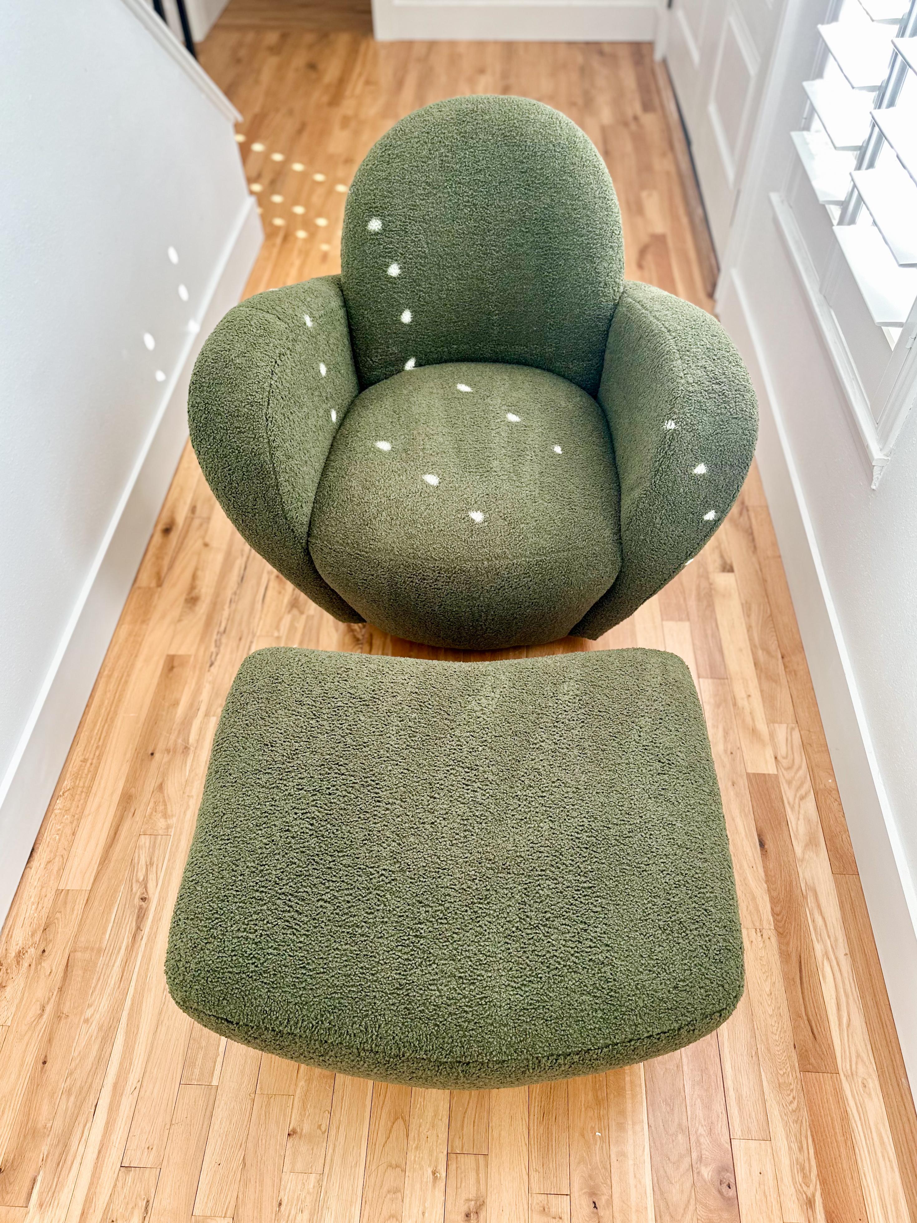 1980s 'Miami' Chair and Ottoman by Michael Wolk for Preview  For Sale 2