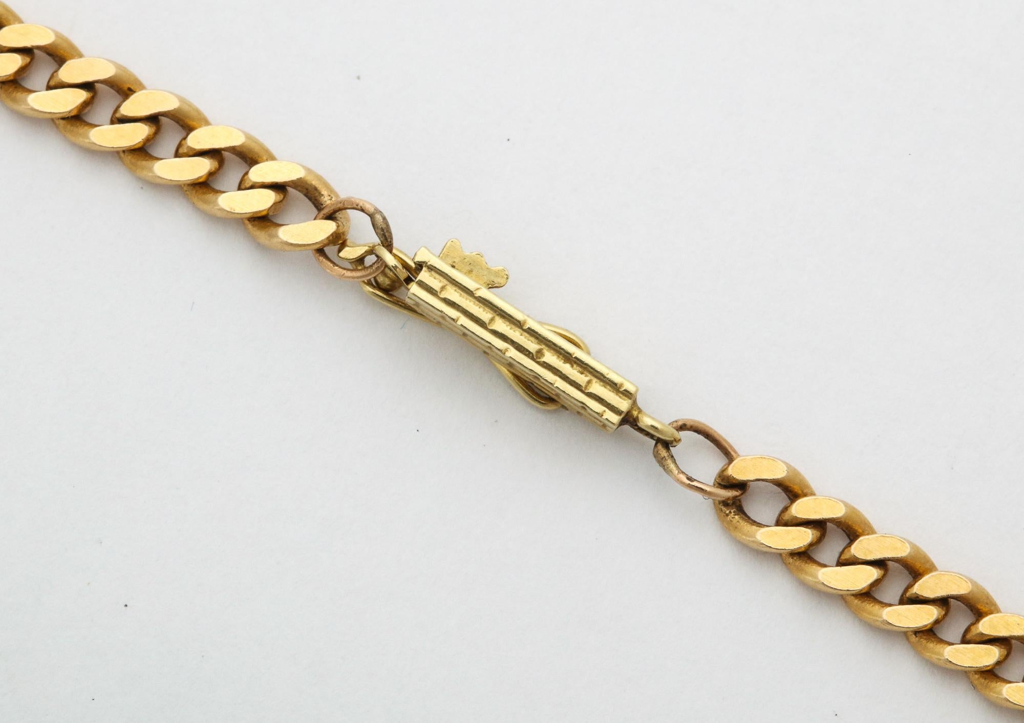 1980s Miami Cuban Design Double Strand Open Link Gold Chain Necklace In Good Condition In New York, NY