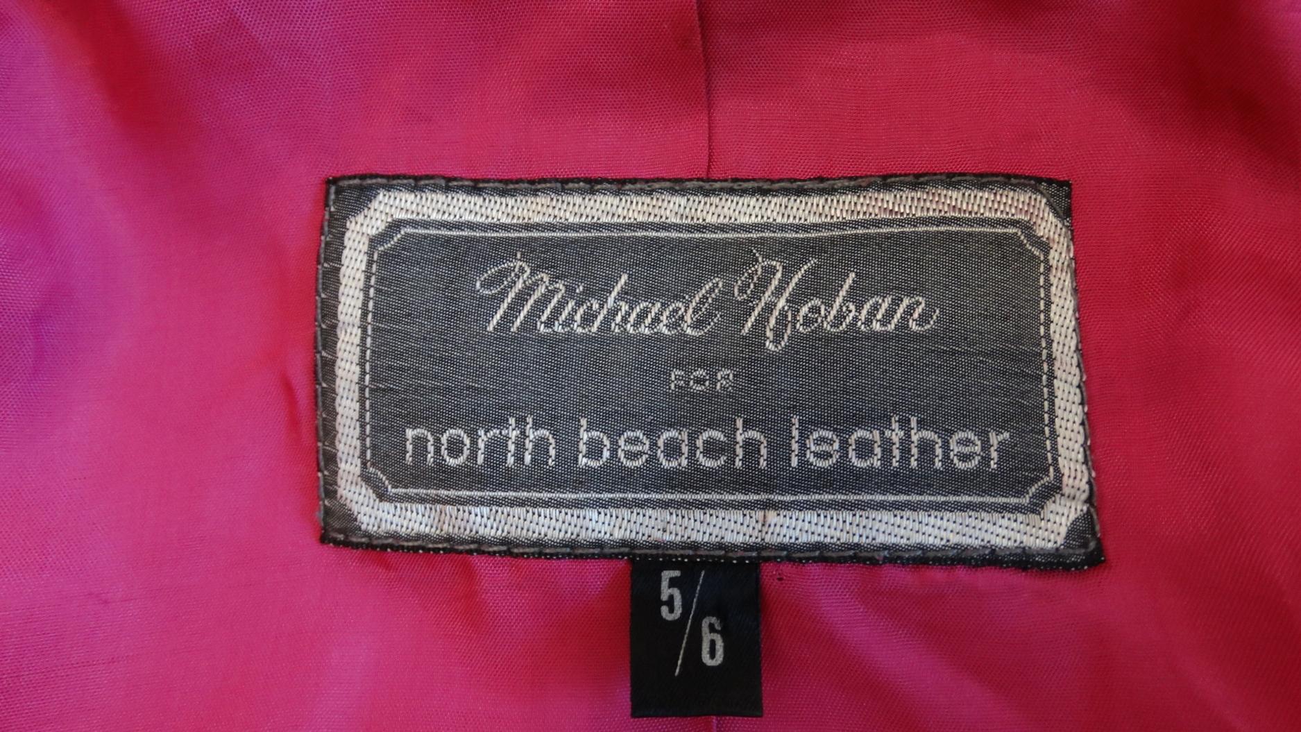 Michael Hoban 1980s Hot Pink Cropped Leather Jacket In Good Condition In Scottsdale, AZ