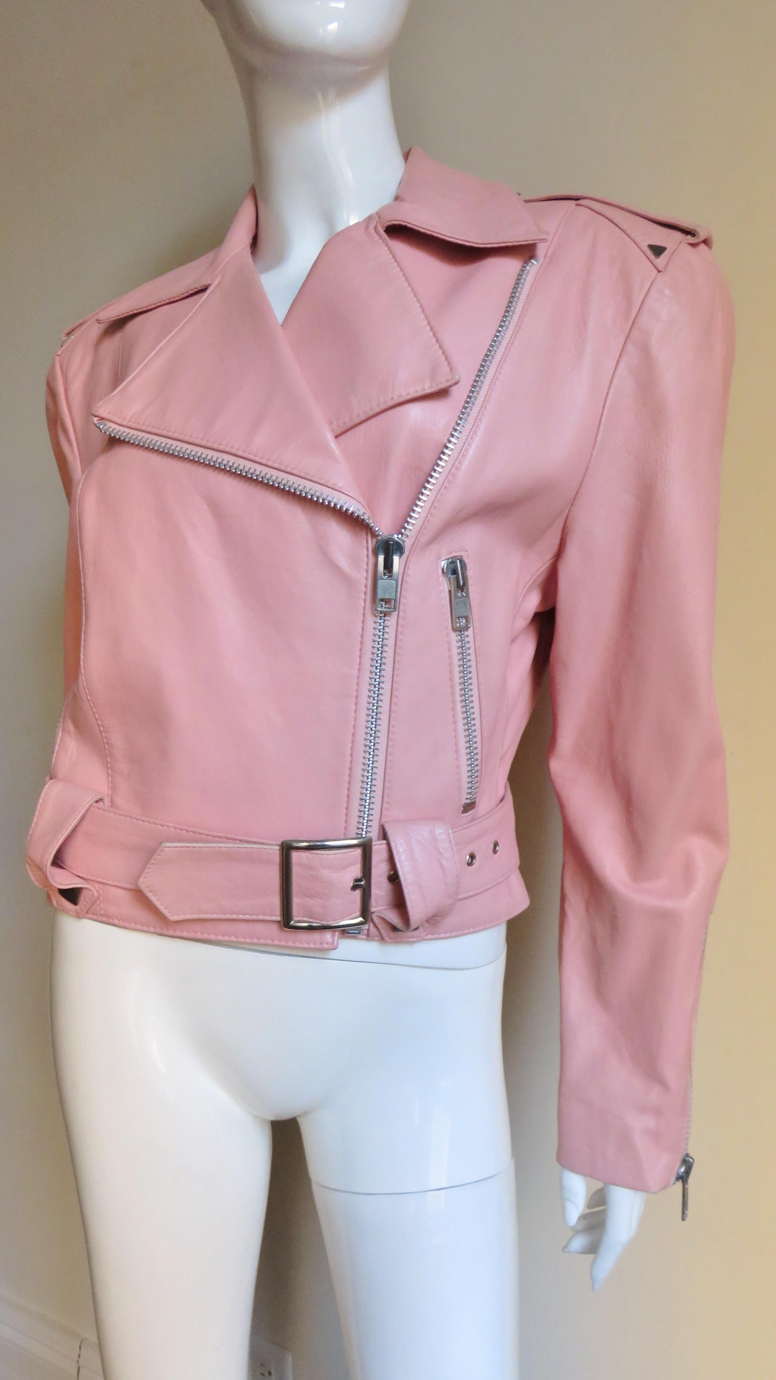 1980s Michael Hoban North Beach Leather Motorcycle Jacket 6