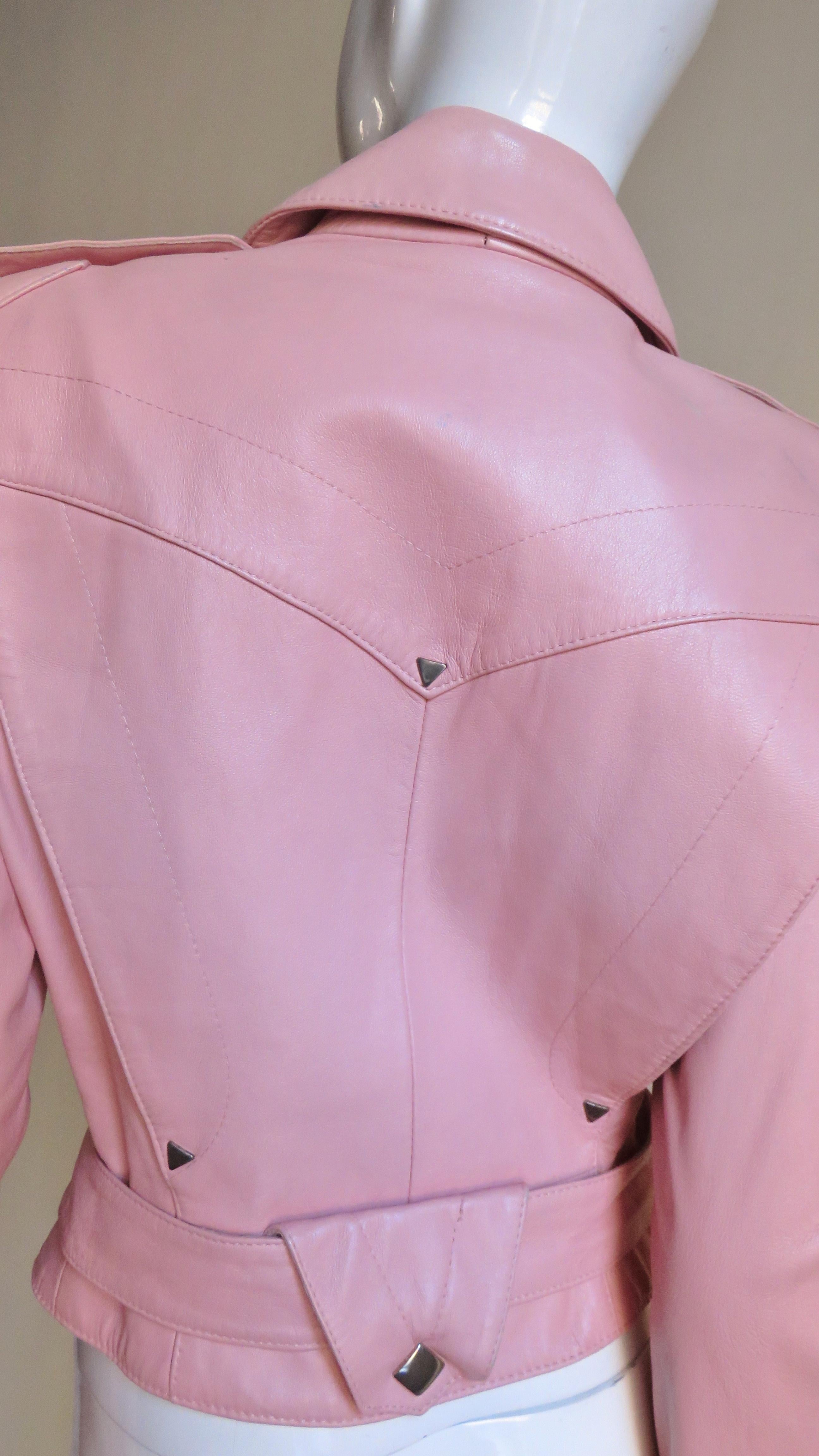 1980s Michael Hoban North Beach Leather Motorcycle Jacket 10