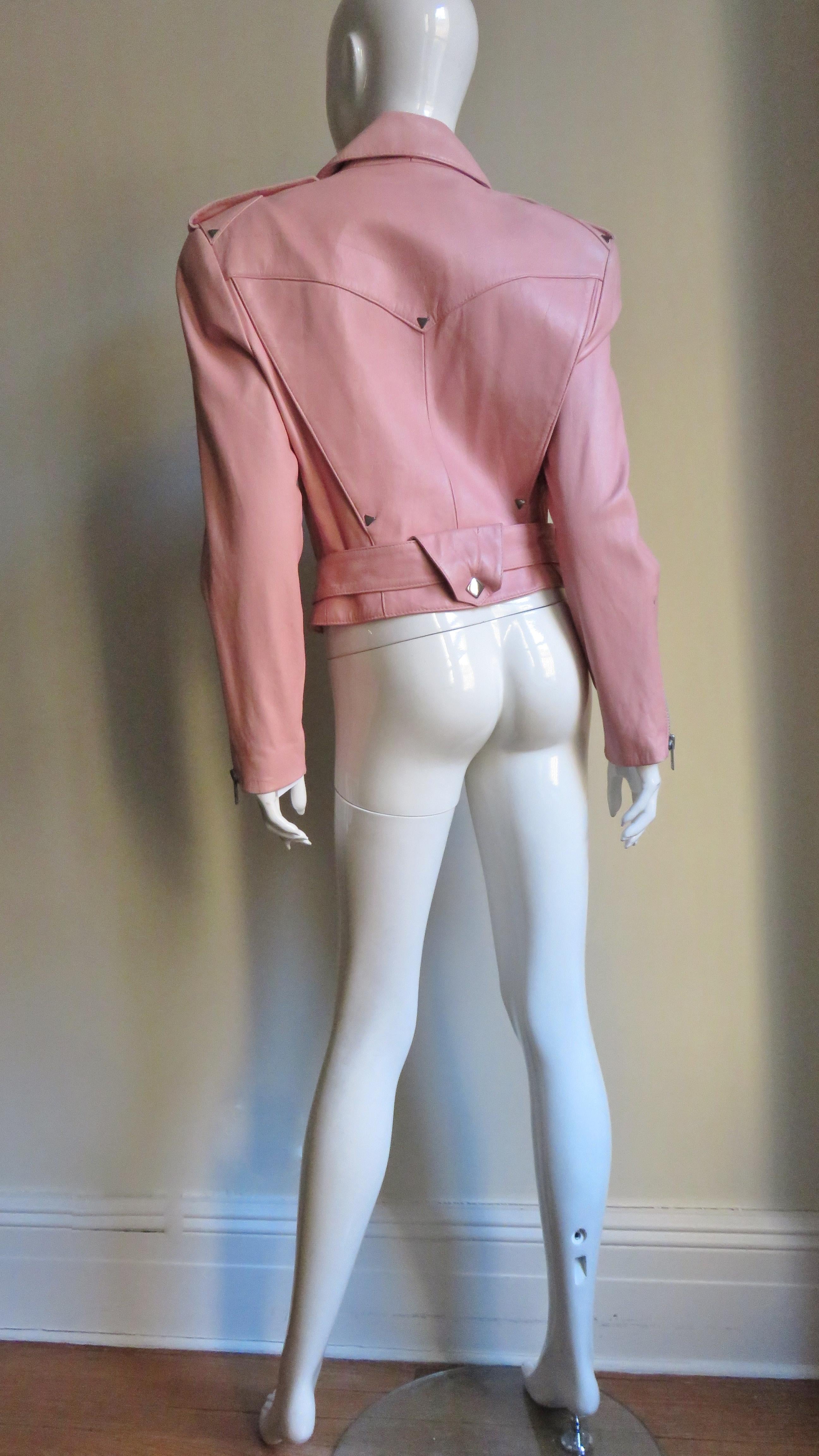 1980s Michael Hoban North Beach Leather Motorcycle Jacket 12
