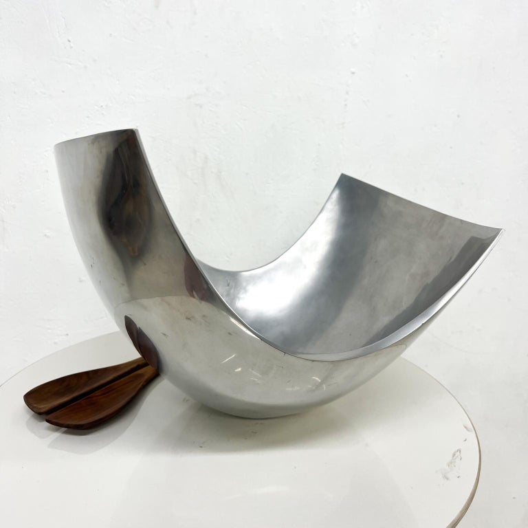 1980s Michael Lax Design Sculptural Modern Salad Bowl Set for Metaal For Sale 2