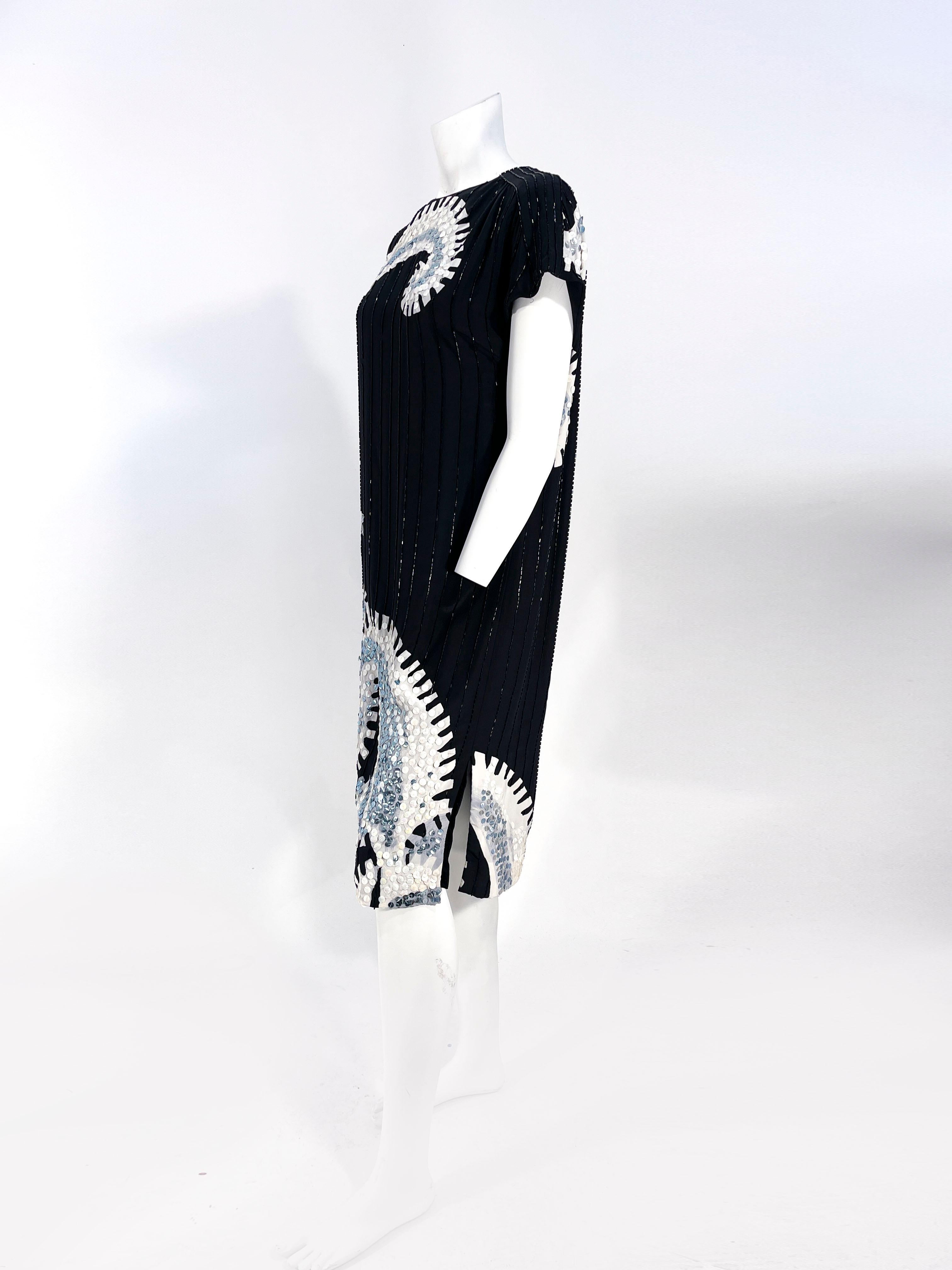 1980s Michaele Vollbracht Silk Dress and Coat Set For Sale 6