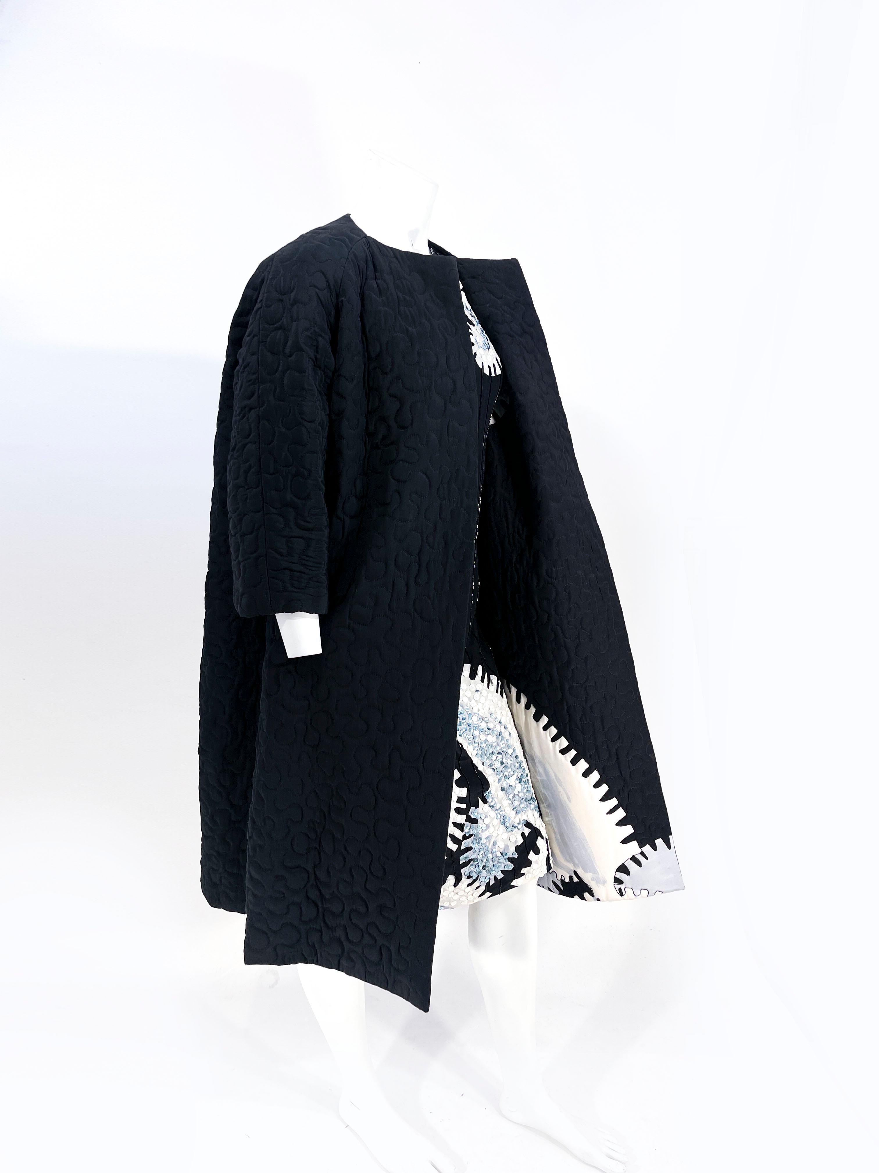 1980s Michaele Vollbracht Silk Dress and Coat Set For Sale 10