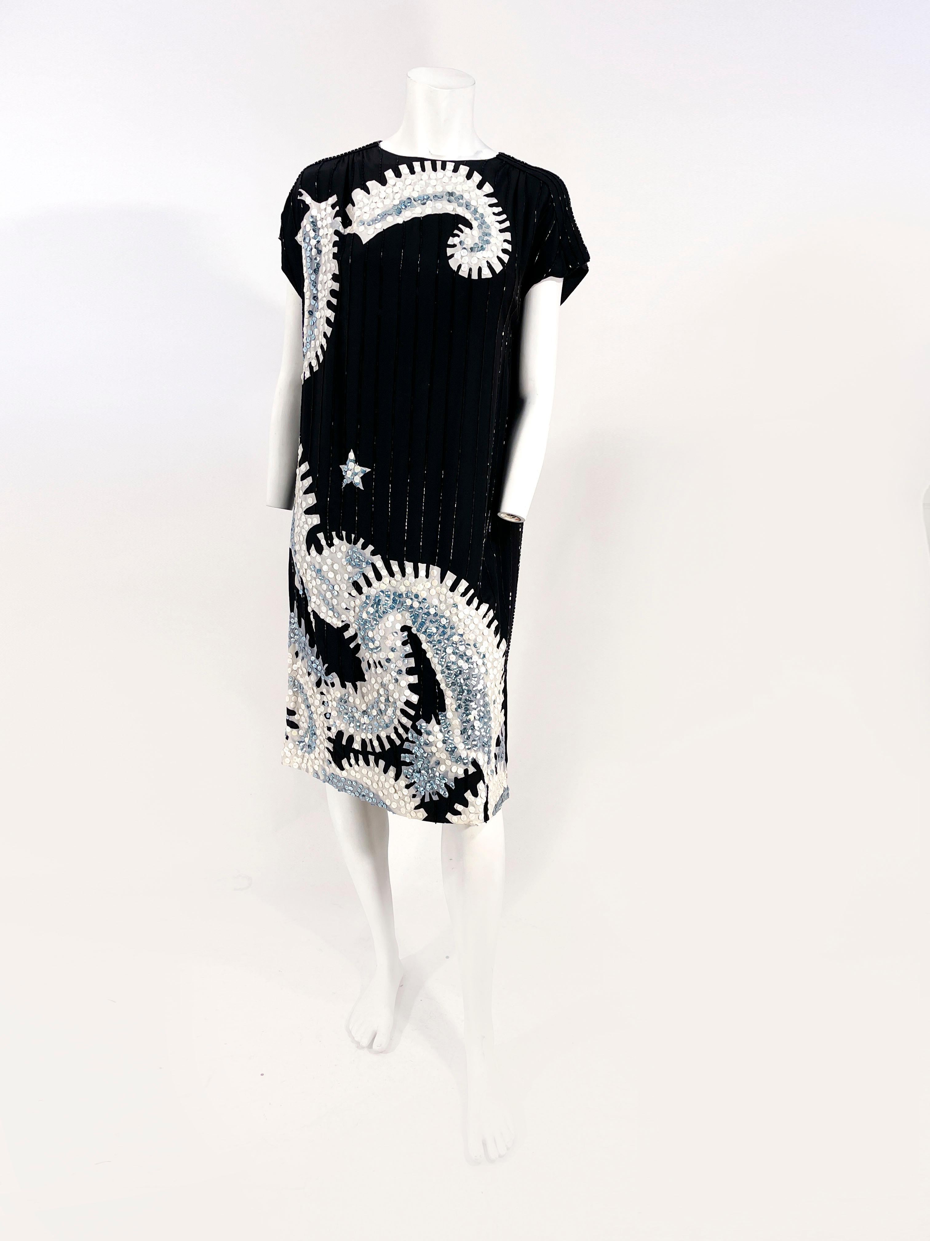 1980s Michaele Vollbracht Silk Dress and Coat Set For Sale 2