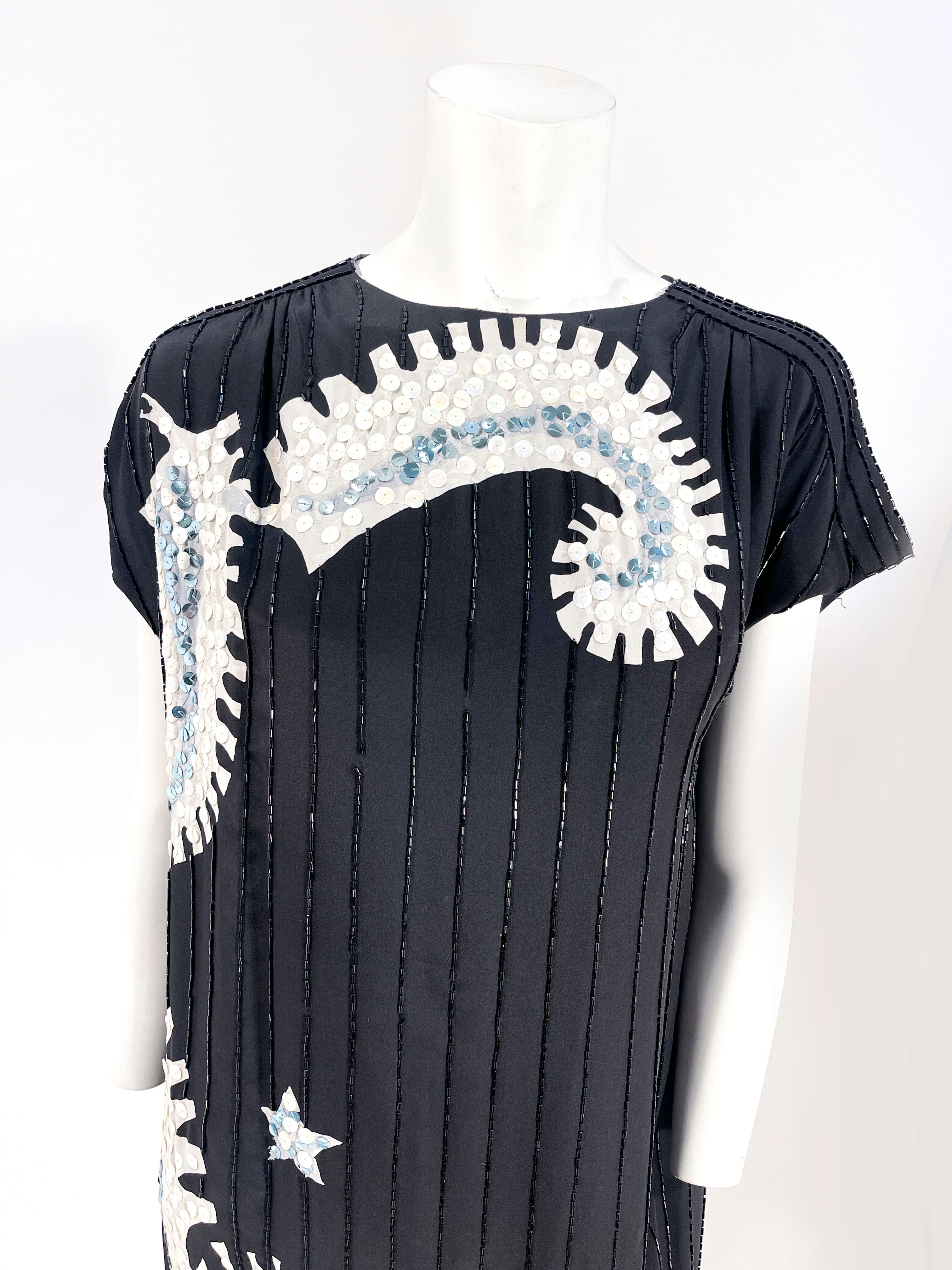 1980s Michaele Vollbracht Silk Dress and Coat Set For Sale 3