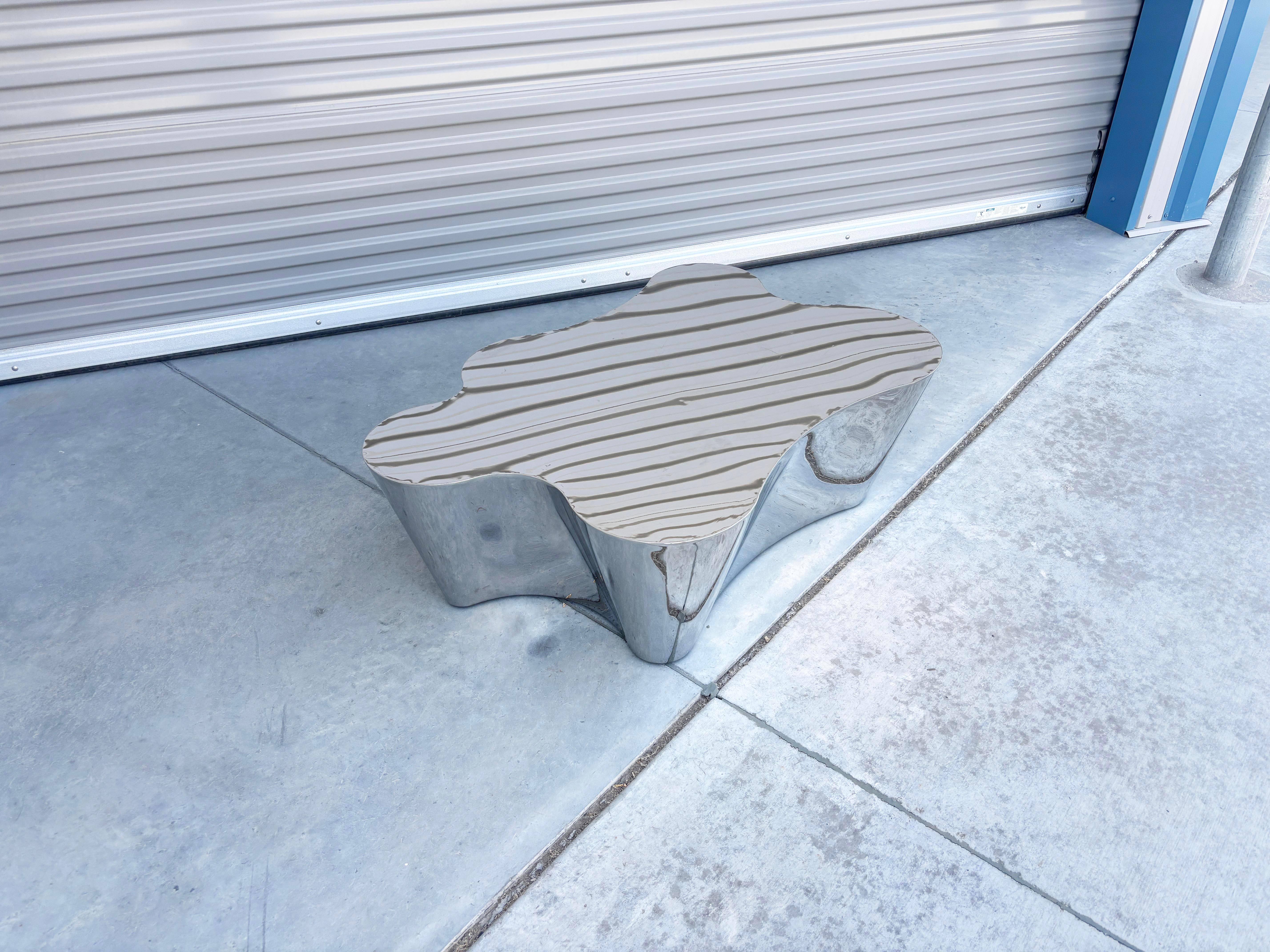 1980s Mid Century Chrome Coffee Table For Sale 2