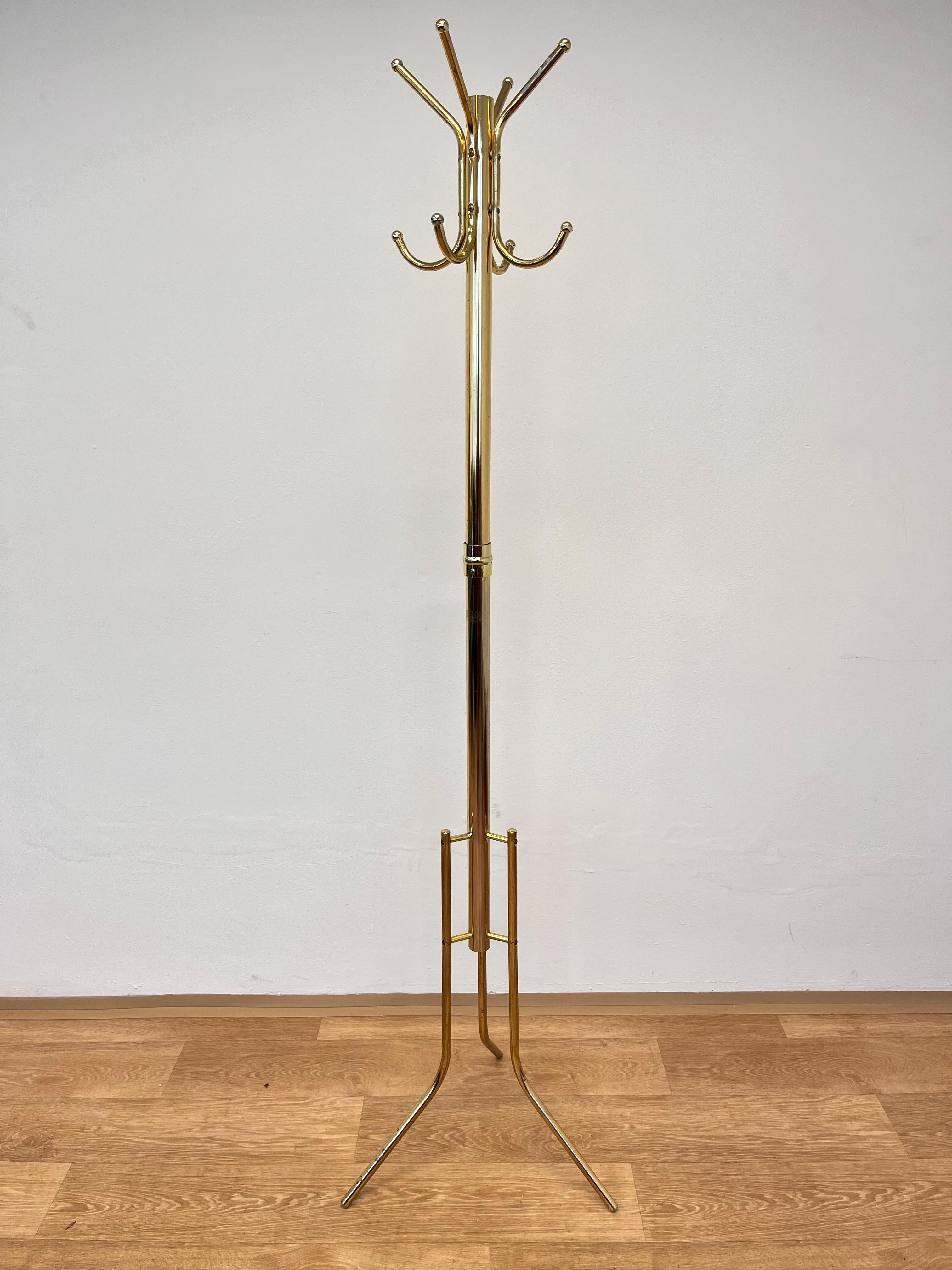 Mid-Century moderno Appendiabiti anni '80 dal design di metà secolo color oro in vendita
