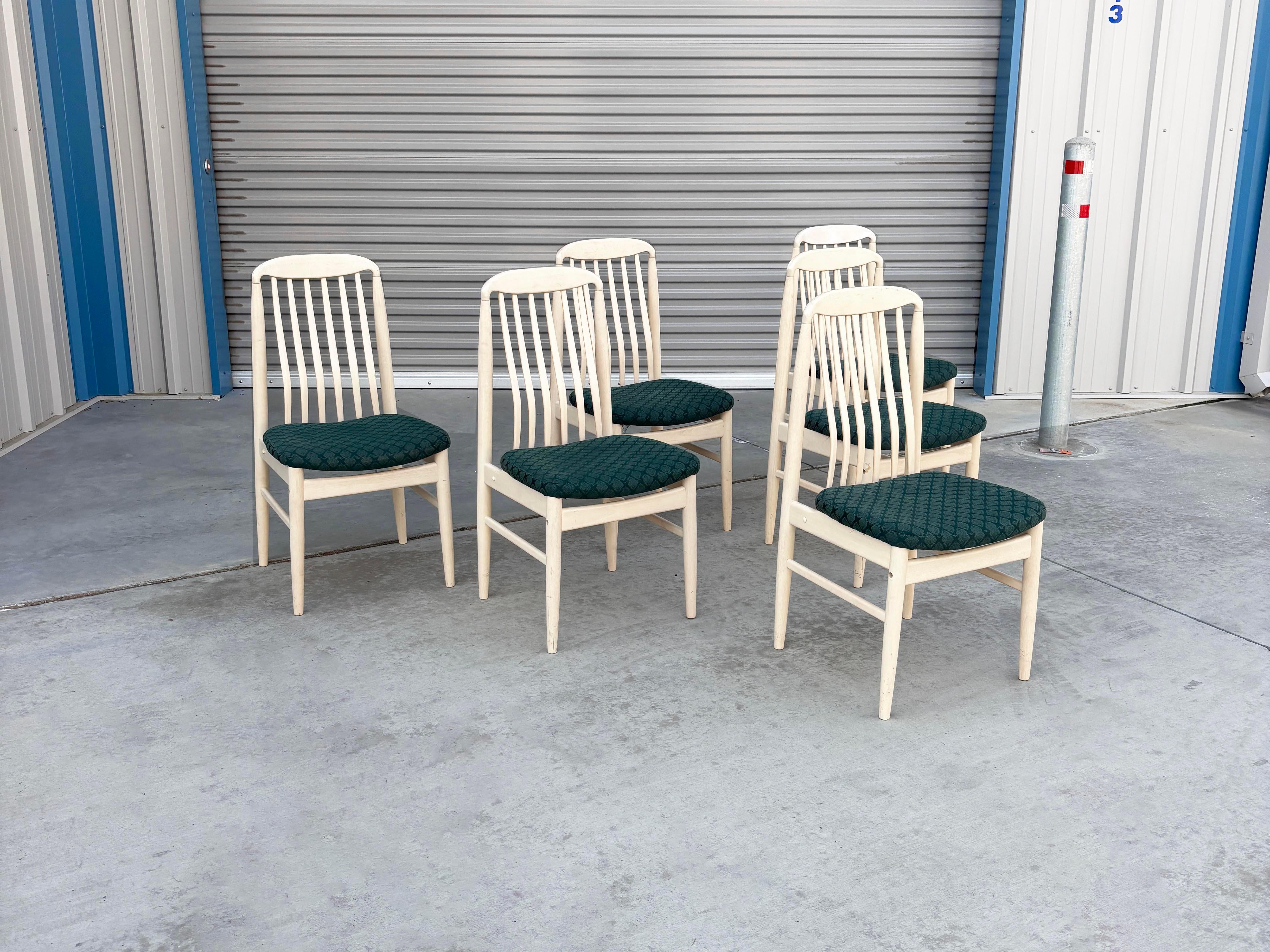 Danish 1980s Mid Century Dining Chairs For Sale