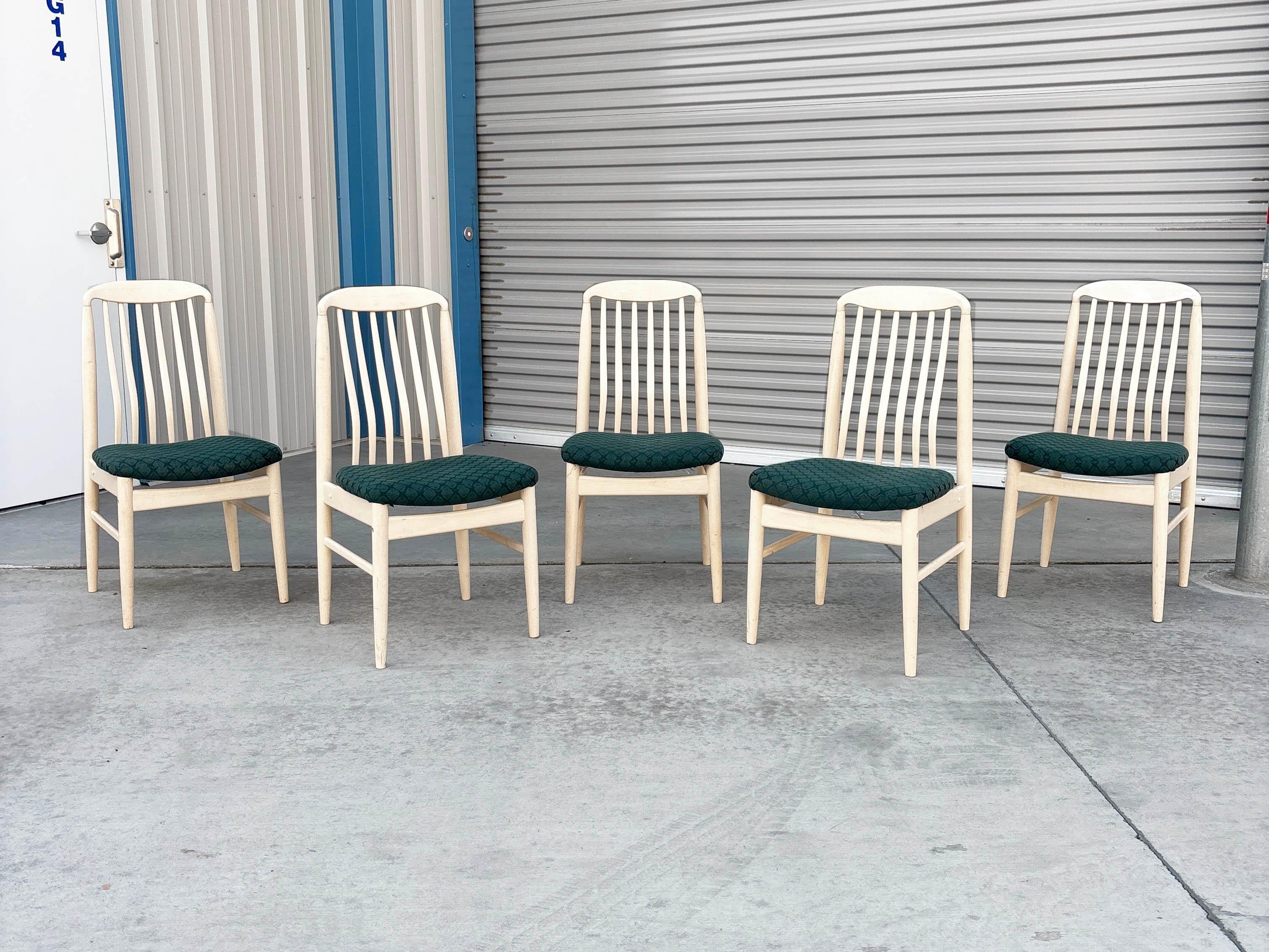 Late 20th Century 1980s Mid Century Dining Chairs For Sale