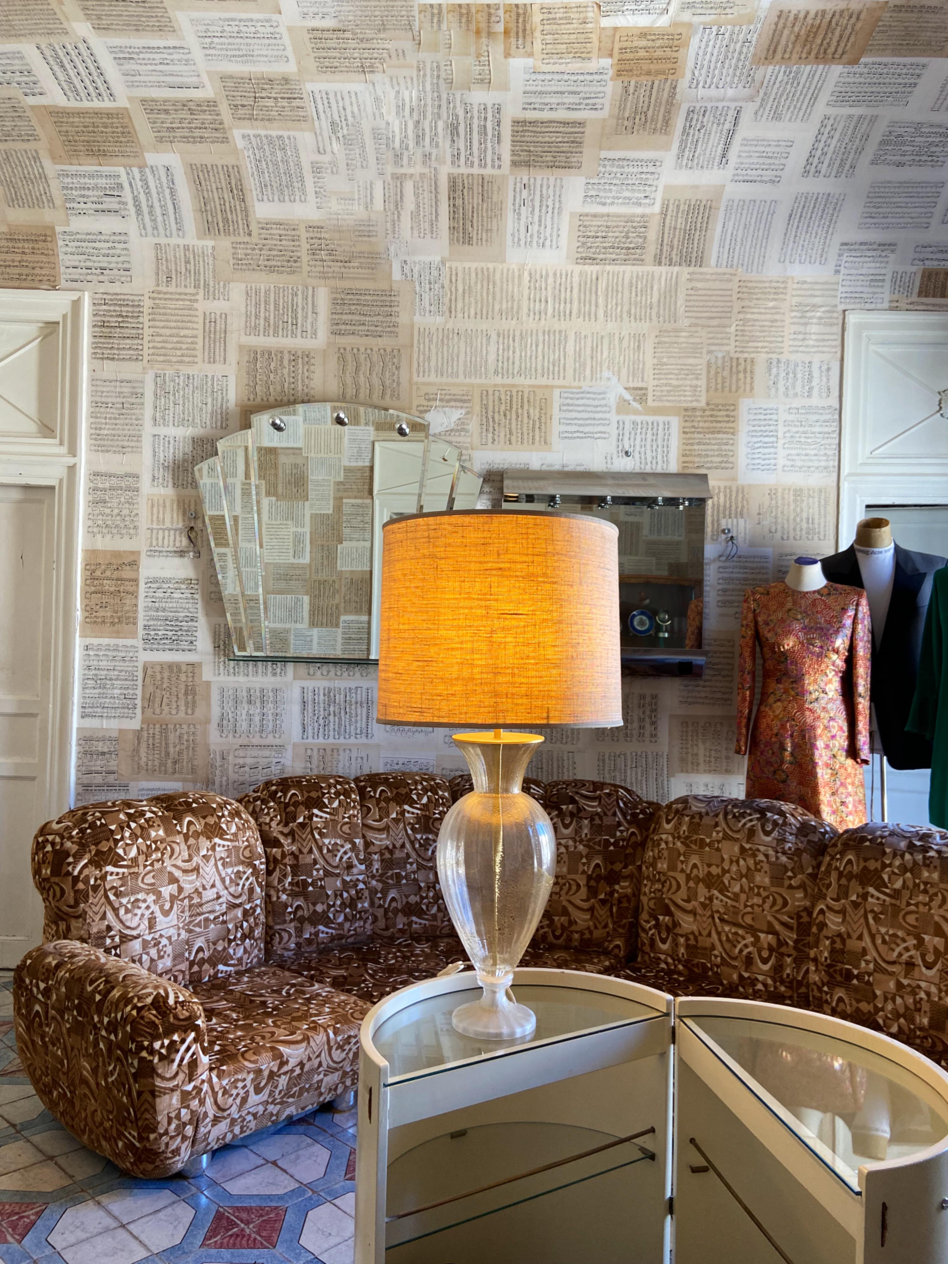 Lámpara de mesa de cristal de Murano Barovier & Toso, moderna de mediados de siglo de los 80 en Bueno estado para la venta en Palermo, PA