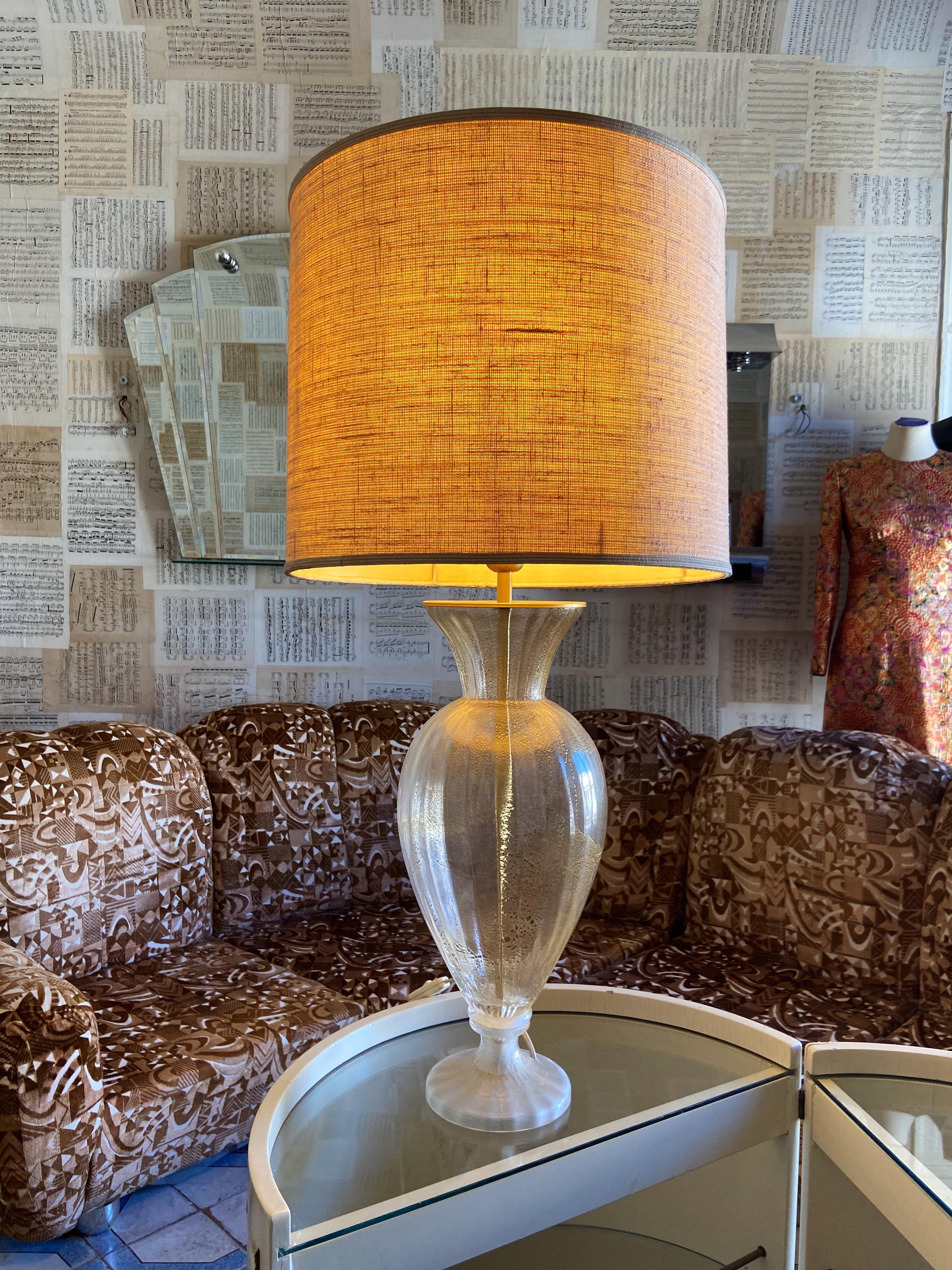 Lámpara de mesa de cristal de Murano Barovier & Toso, moderna de mediados de siglo de los 80 siglo XX en venta