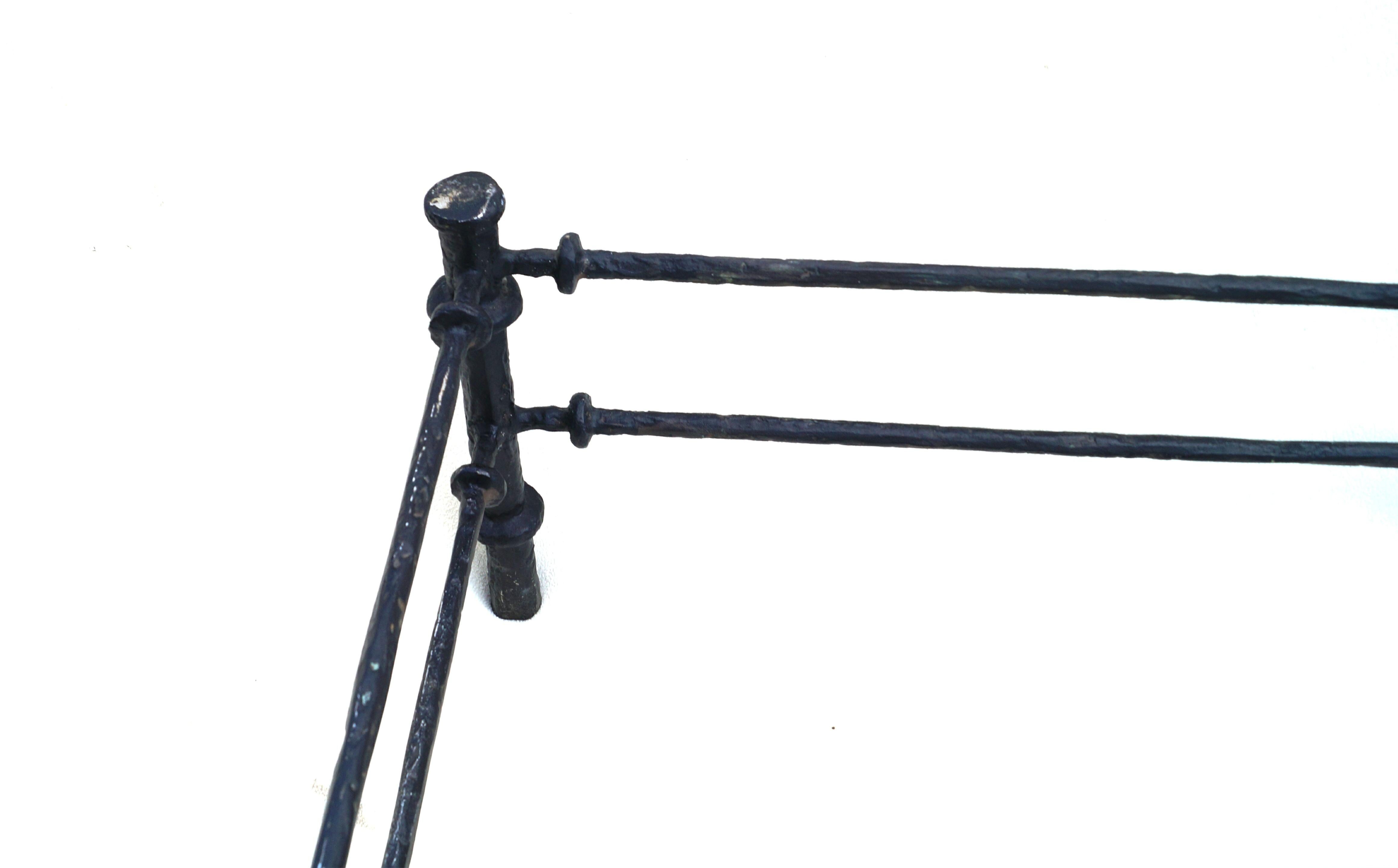 1980's Mid Century Modern Diego Giacometti Paul Brutalist Patinaed Coffee Table For Sale 2