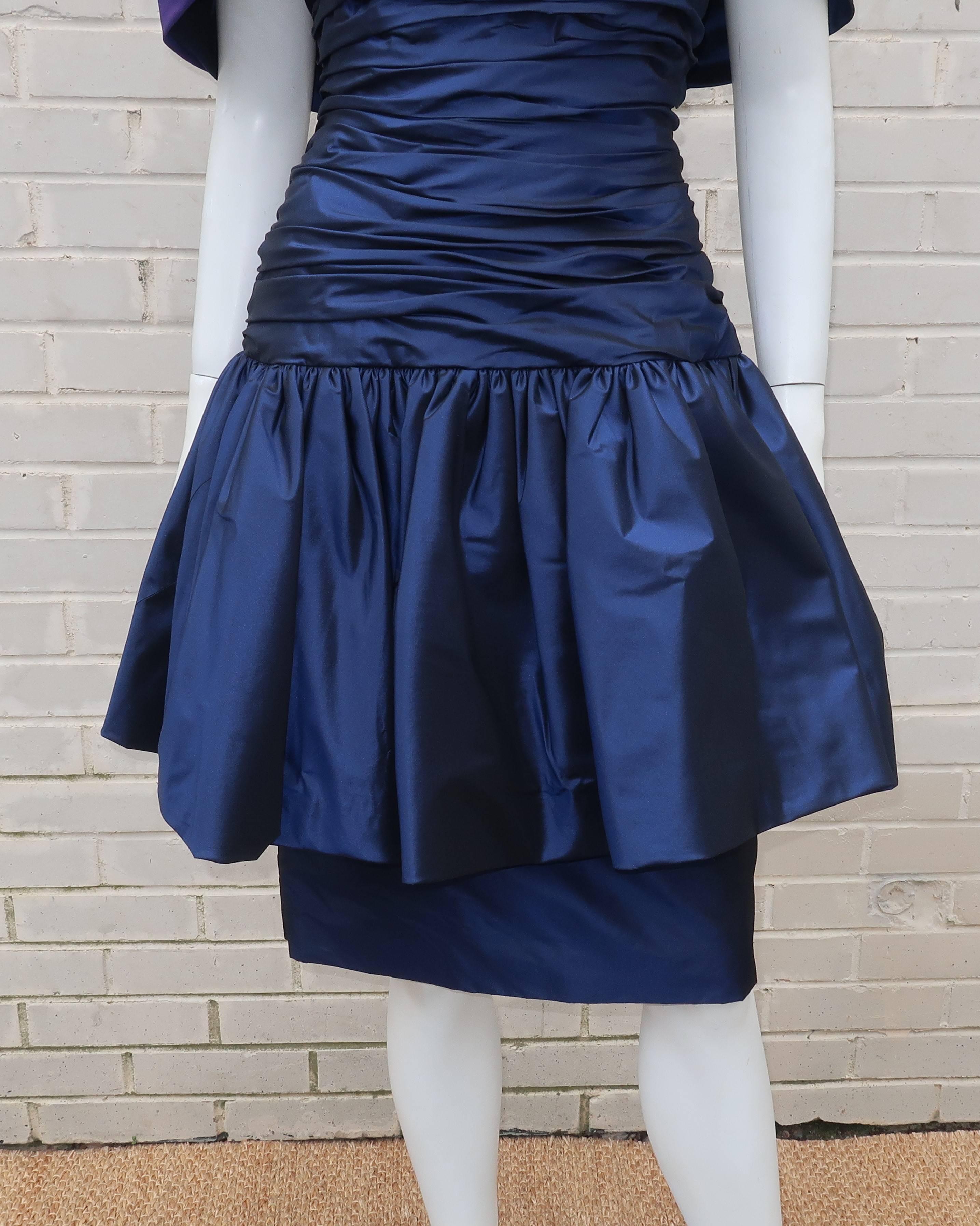 1980s taffeta dress