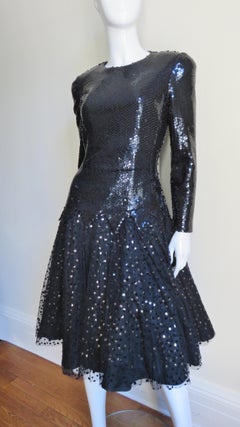 Mignon Sequin and Tulle Dress 1980s