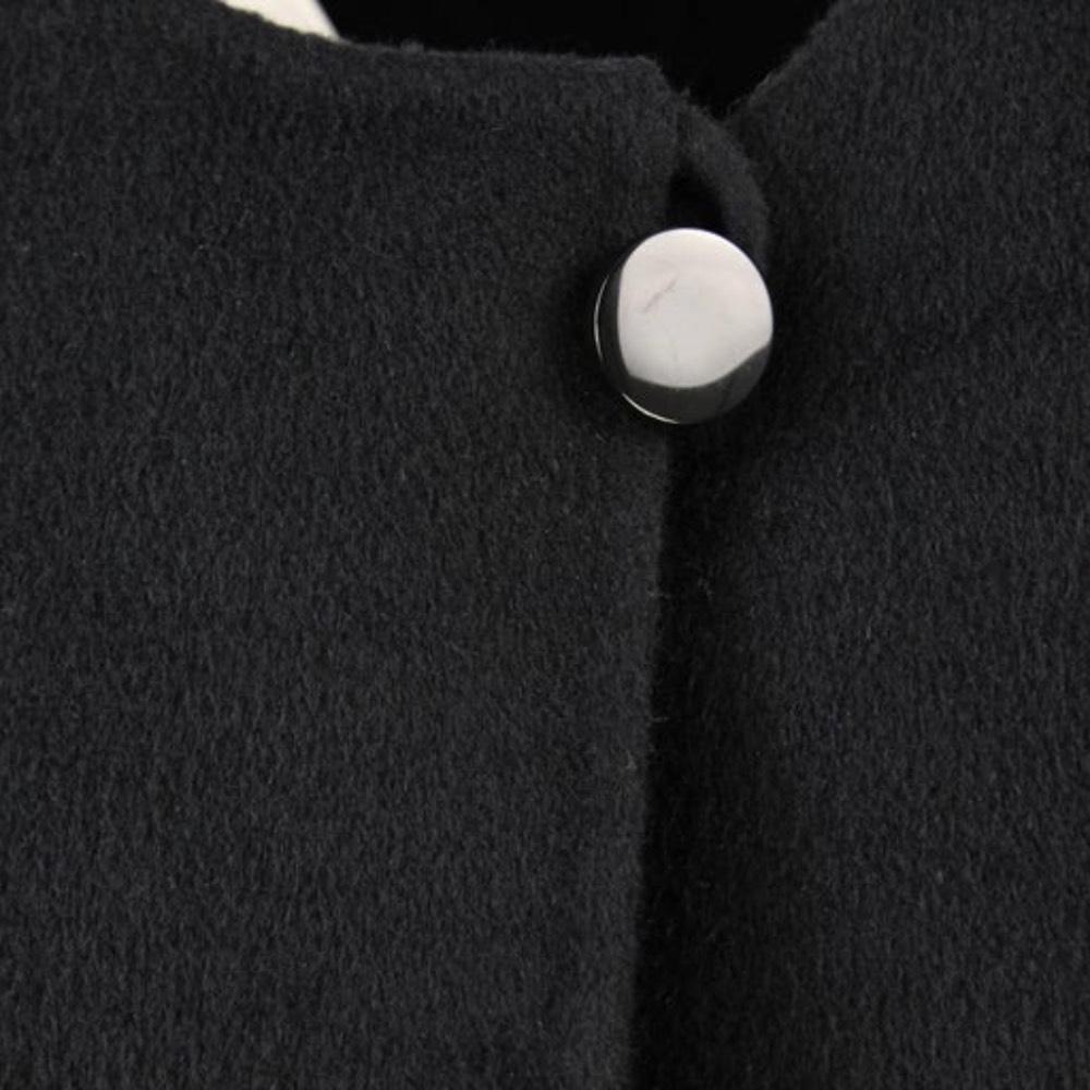 1980s Mila Schön Black Wool Coat For Sale at 1stDibs
