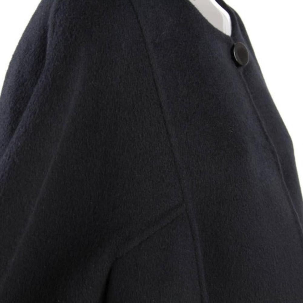 1980s Mila Schön Black Wool Coat For Sale at 1stDibs