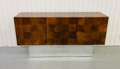 1980’s Milo Baughman Burled Walnut Sideboard
