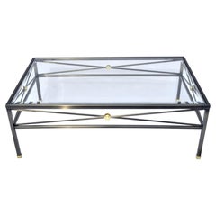 Tavolino da salotto in stile Regency, progettato da Milo Baughman per il Design Institute America, anni '80