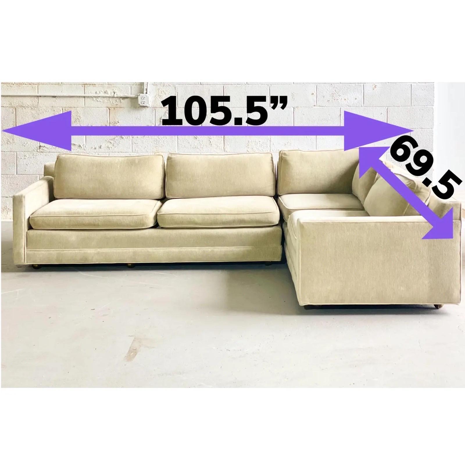 1980s Milo Baughman Style Three Piece L-Shaped Sectional 3