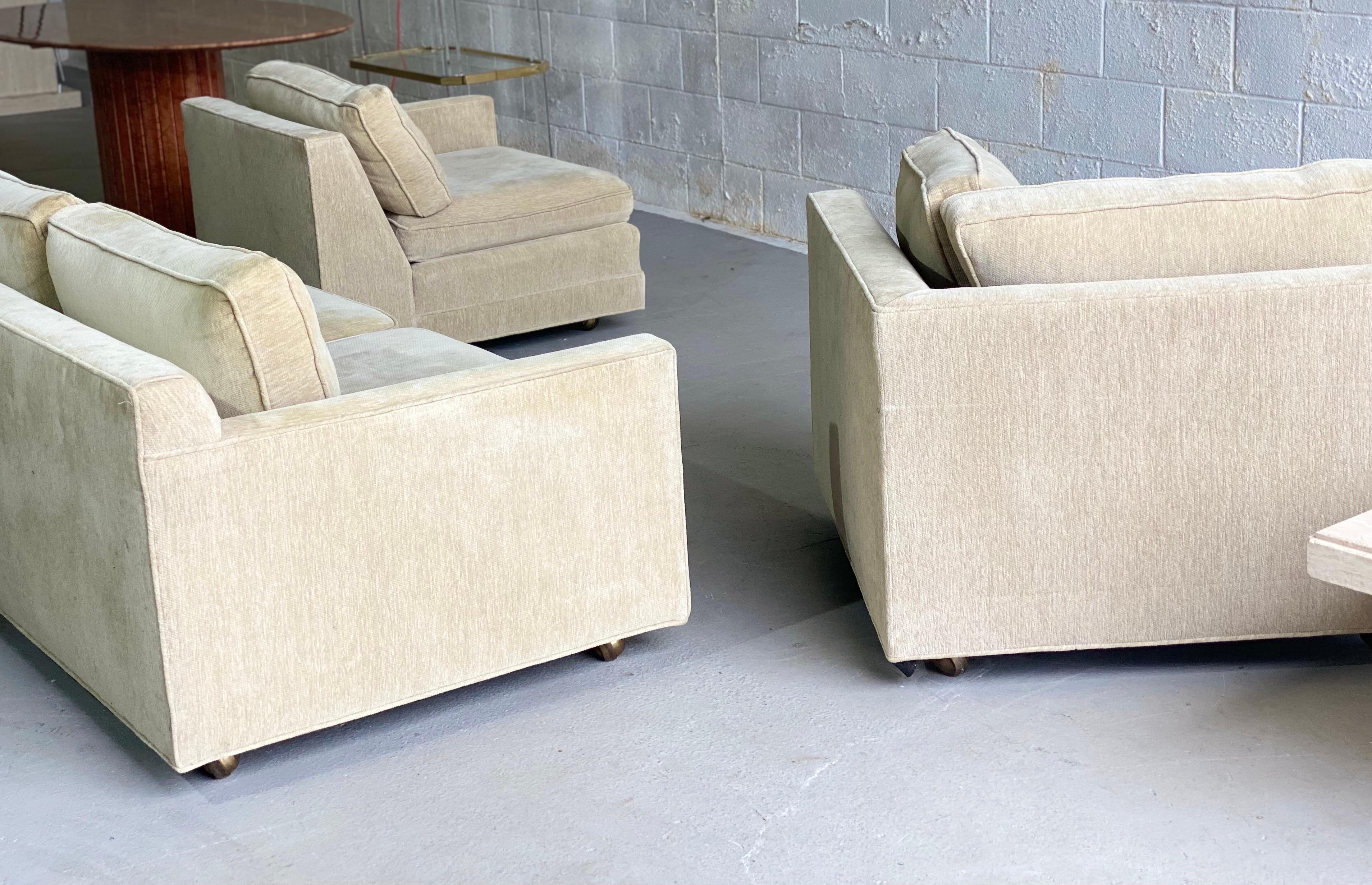 Late 20th Century 1980s Milo Baughman Style Three Piece L-Shaped Sectional