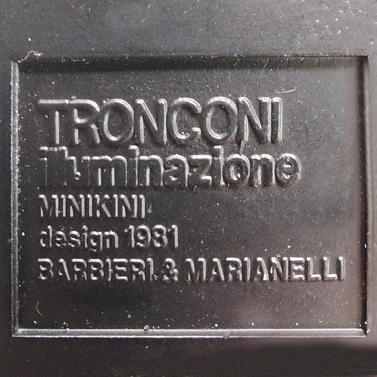 Lámpara de sobremesa Bikini de los años 80, de Barbieri & Marianelli para Tronconi. Fabricado en Italia en venta 3