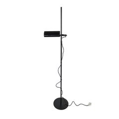 Minimalistische schwarze Stehlampe von Gammalux aus den 1980er Jahren, Italien